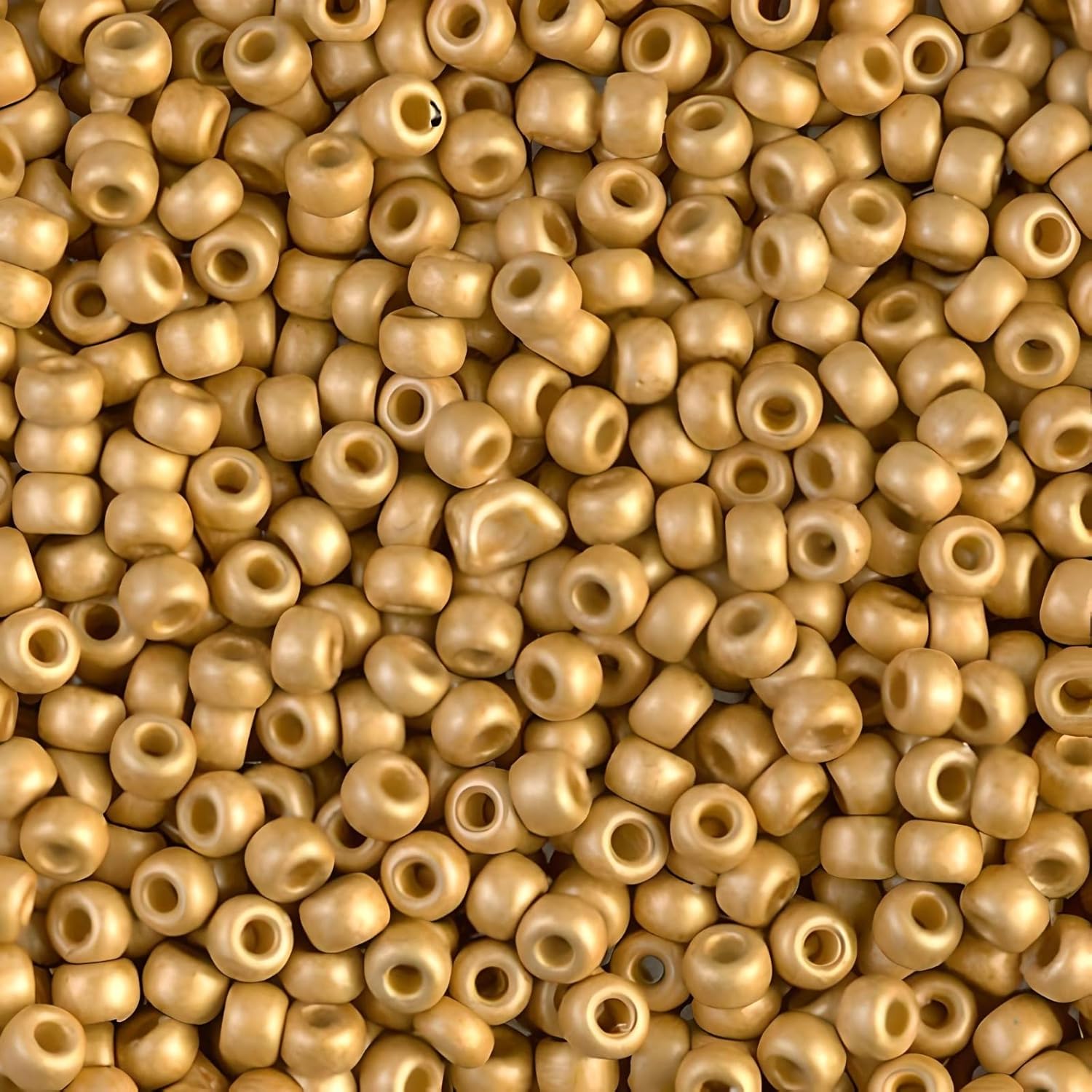 Miyuki Round Rocailles Size 8/0 Seed Beads DURACOAT Matte Galvanized Gold Approx 22 Gram Tube