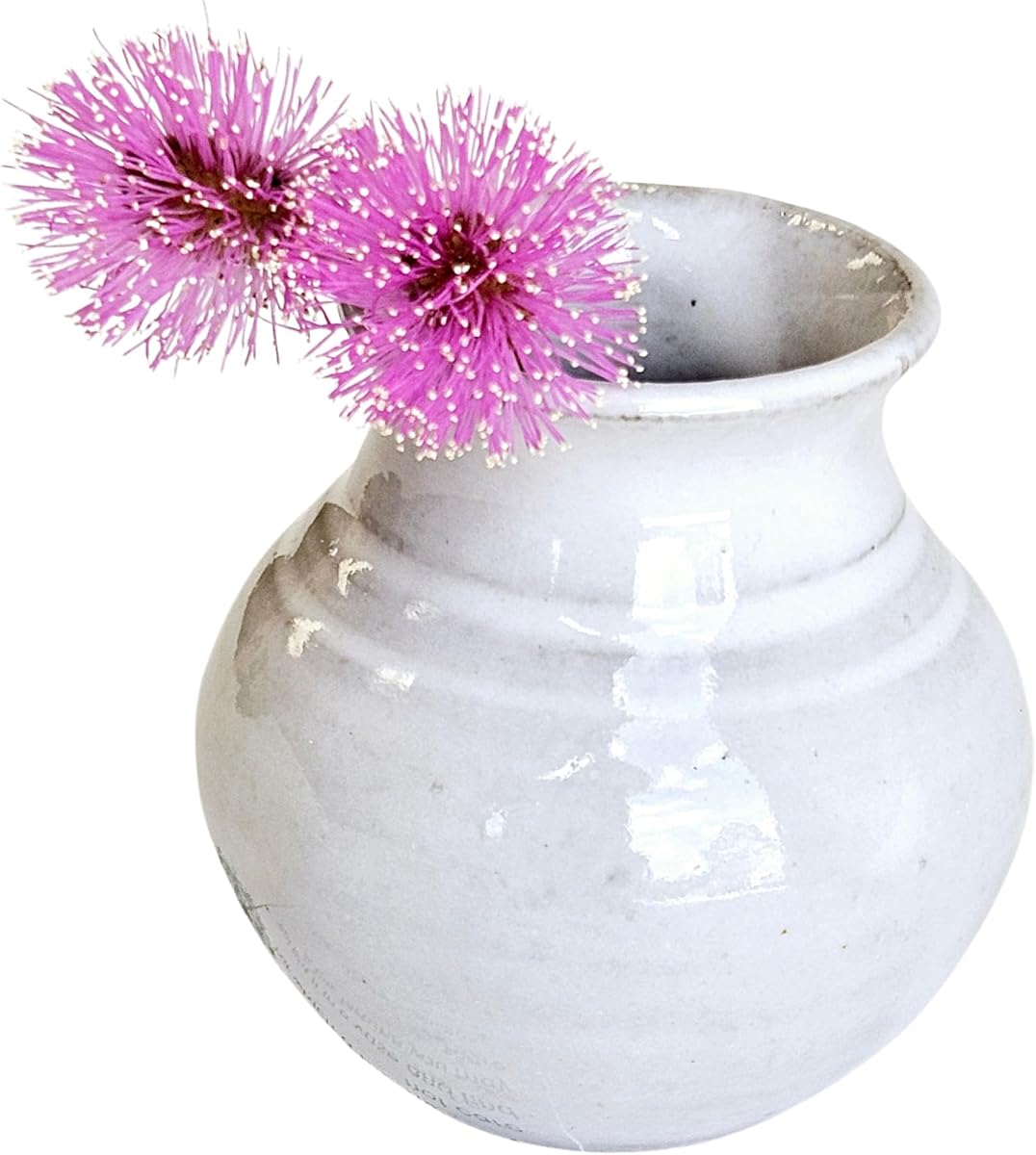 Miniature Pottery Flower Bud Vase - Unique Keepsake Gifts for New Mommy - Cute Present from Daughter Son on Mothers Day White