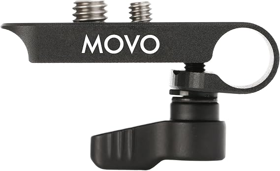 Movo CAB1000 15mm Modular Rod Clamp Adapter - Mounts Cameras, Monitors, Recorders to Rigs with Multiple 1/4 and 3/8 Male/Female Mounting Threads