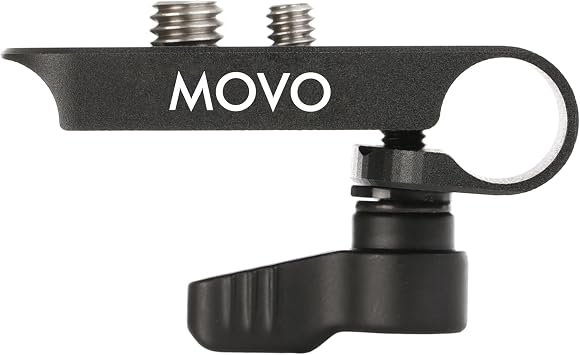 Movo CAB1000 15mm Modular Rod Clamp Adapter - Mounts Cameras, Monitors, Recorders to Rigs with Multiple 1/4 and 3/8 Male/Female Mounting Threads