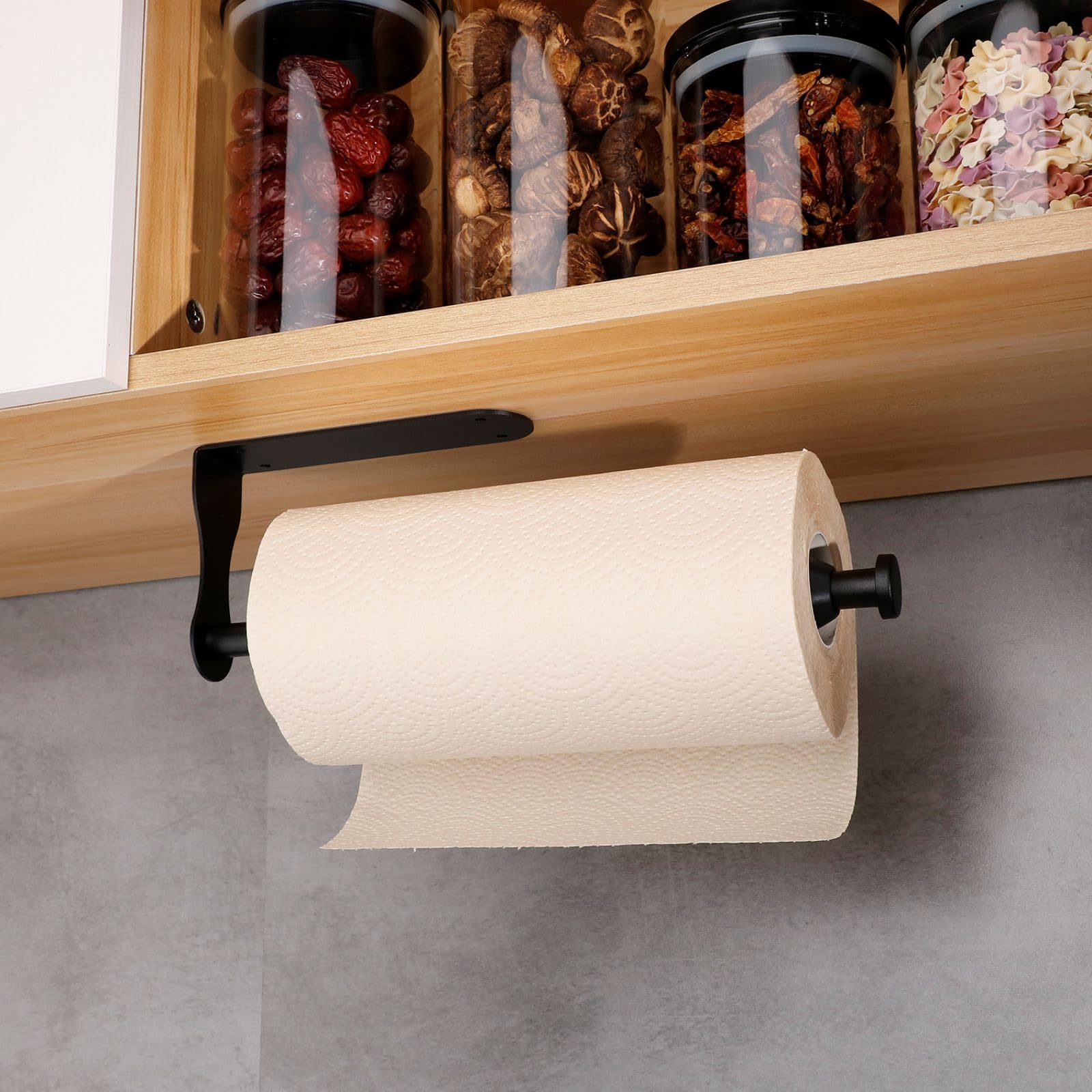 Porta Rotolo Da Cucina Con Ammortizzatore - Montaggio Adesivo O A Vite Per Sottobanco