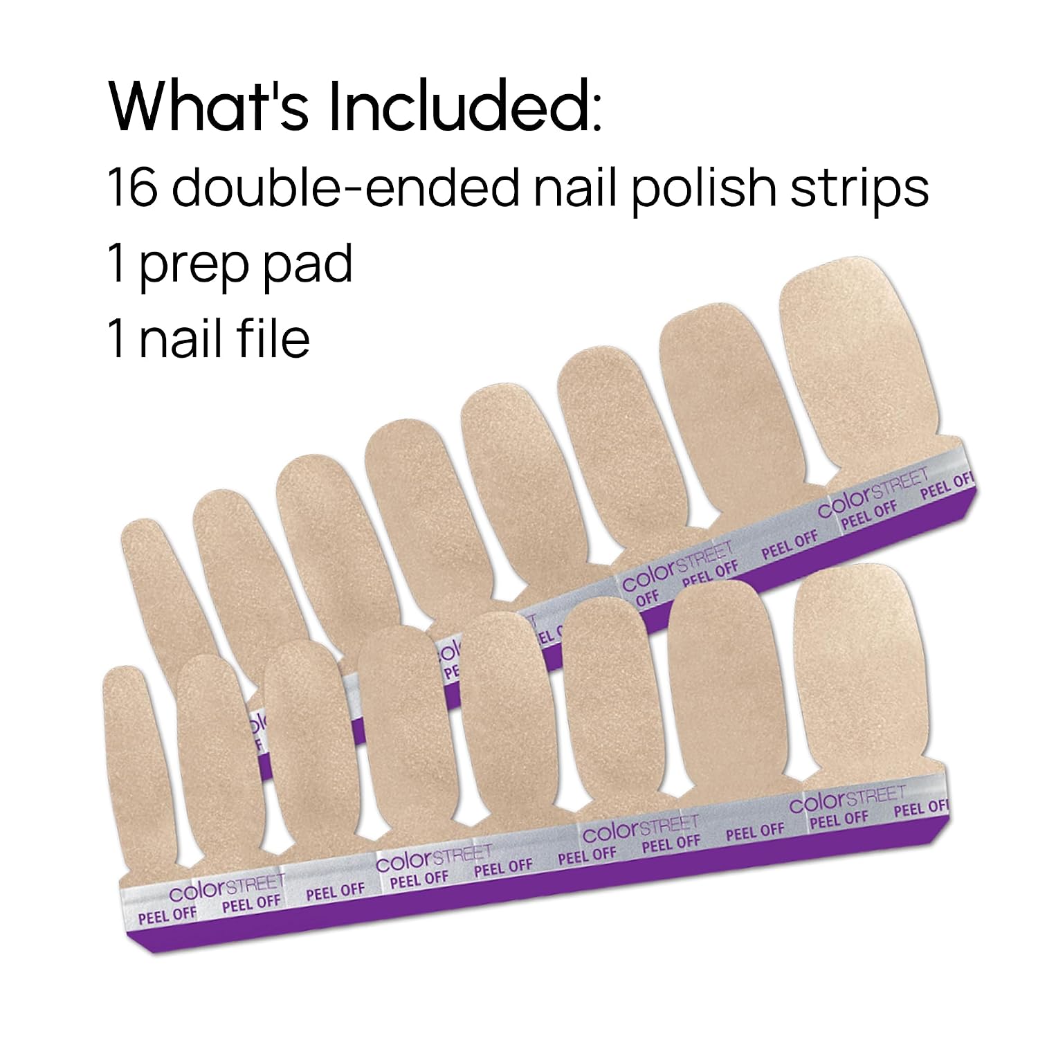 Color Street Stay Golden Nail Polish Strips - Champagne Gold Shimmer a Sophisticated, Subdued Glow. Includes 16 Double-Ended Strips for Easy Application and Long-Lasting Wear. Elevate Your Style.