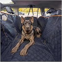 Vista 2 de iBuddy Funda de asiento de perro para camiones con ventana de malla, hamaca 100% impermeable para asiento trasero de camión, lavable a máquina