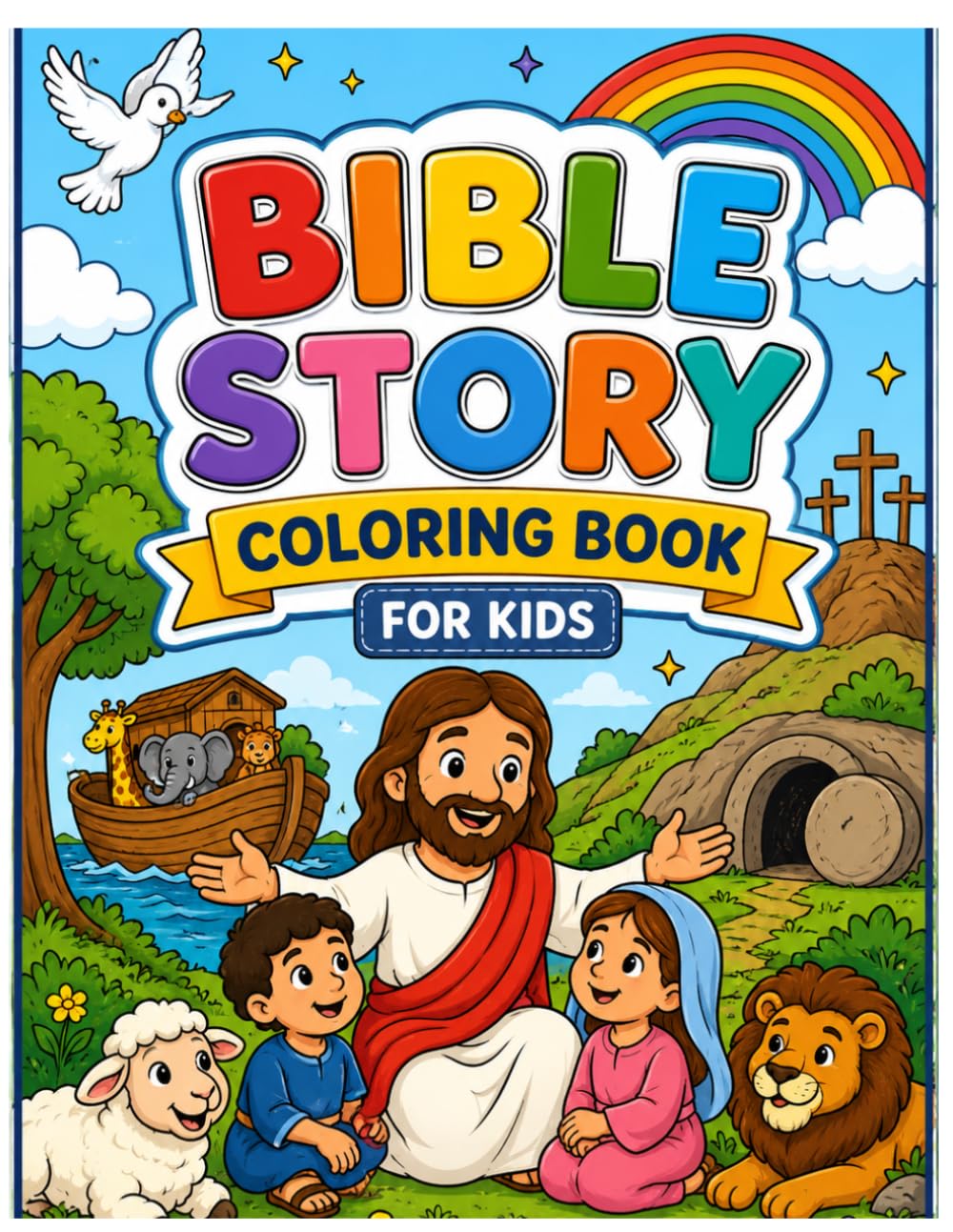 Bible Story Coloring Book for Kids: Fun Christian Coloring Pages