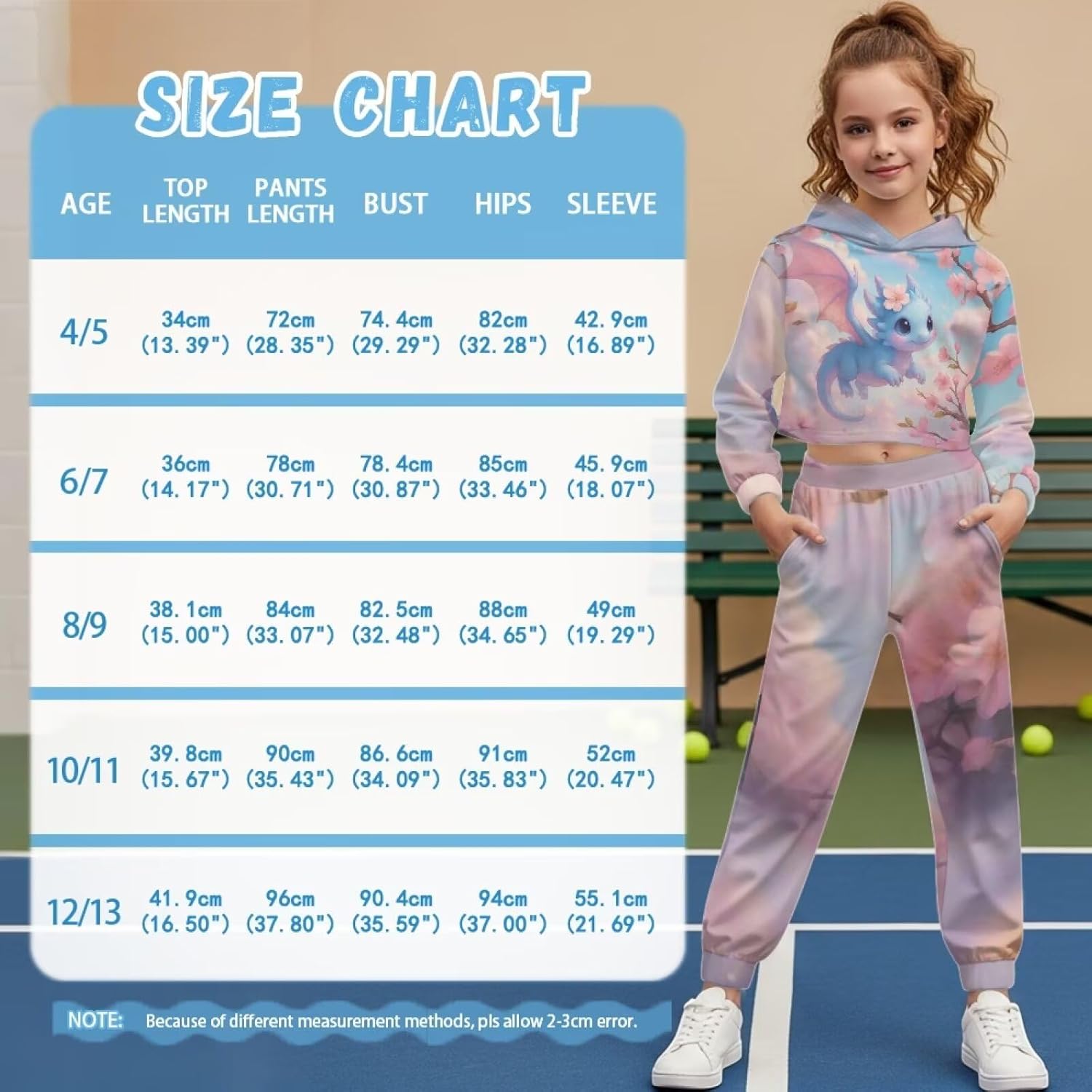 2 Piece Sweatshirts and Sweatpants Set Long Sleeve Crop Tops for Girls 4-13 Fall Winter Clothes for Outdoor