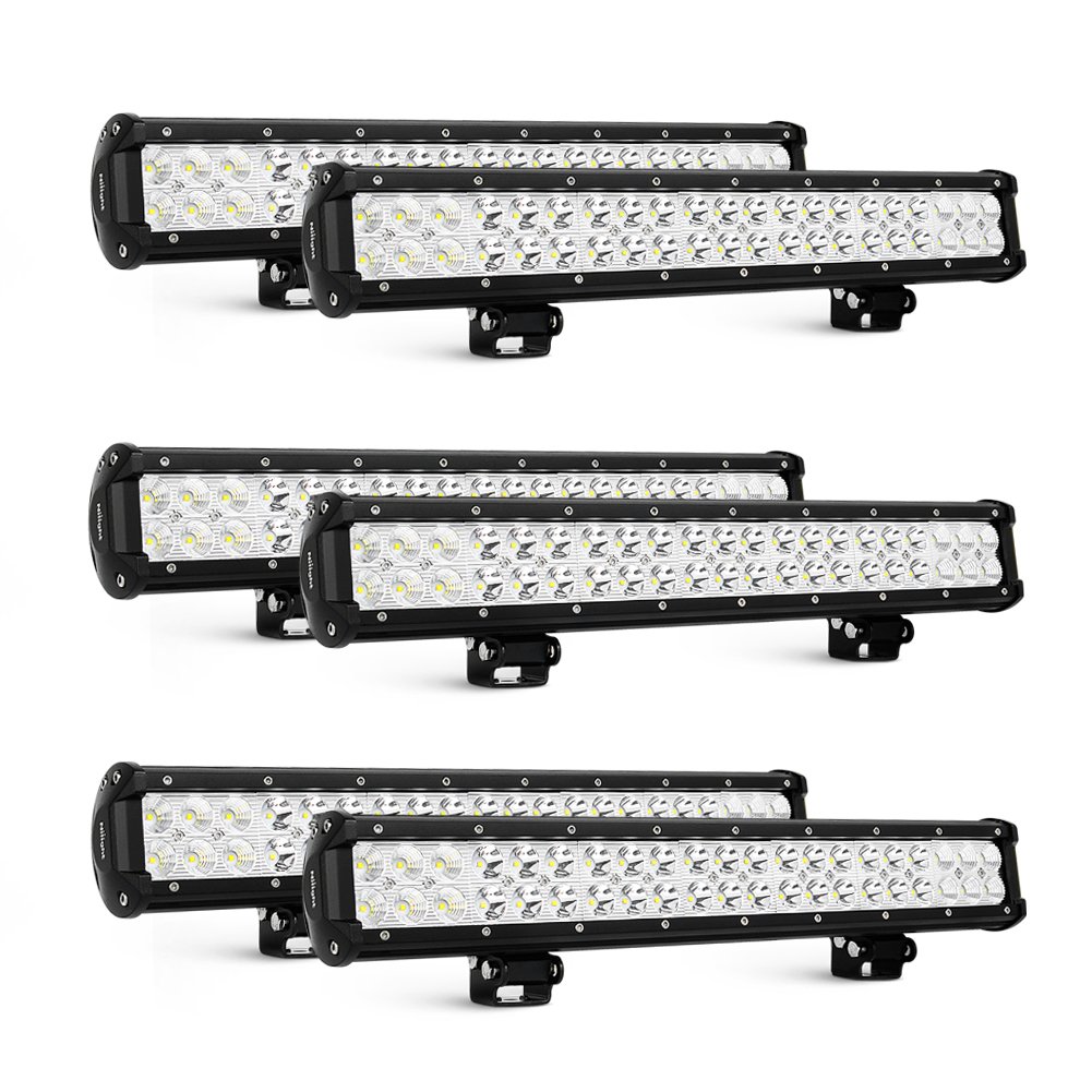 Nilight6PCS 20 Inch 126W LED Light Bars Spot Flood Combo Led Off Road Driving Lights Led Fog Lights Boat Lighting LED Work Light
