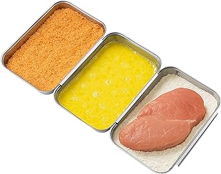 Navaris Breading Trays Set - Toaster Oven Pan - 3 Stainless Steel Trays ...
