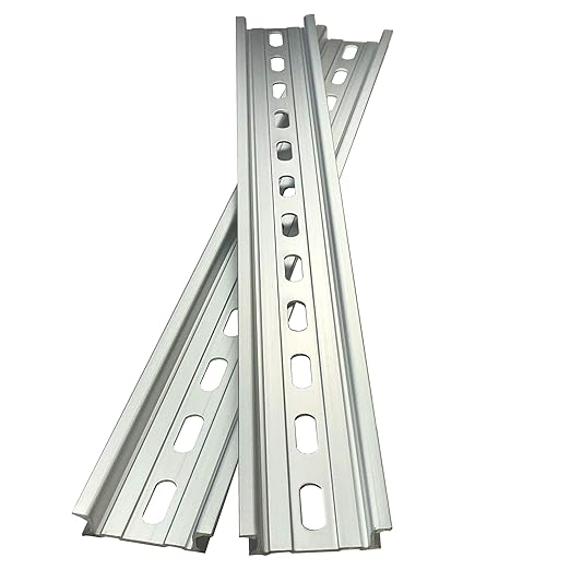 ICI T&G 2 Pieces DIN Rail Slotted Aluminum RoHS 12" Inches Long 35mm Wide 7.5mm High
