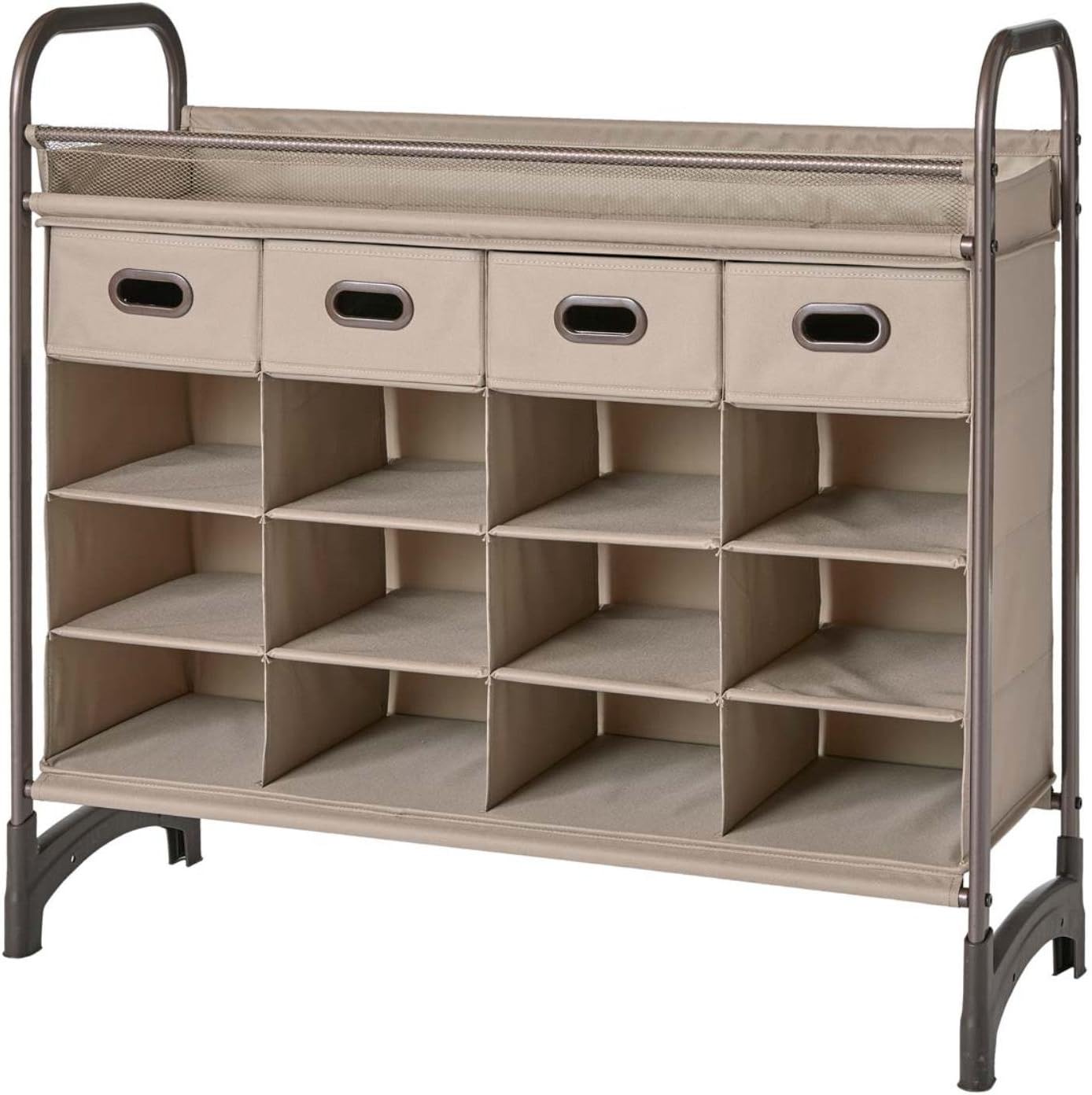 Neatfreak 16 Durable Modern Design Quick and Easy to Assemble Freestanding Shoe Cubby Organiser with 4 Removeable Drawers