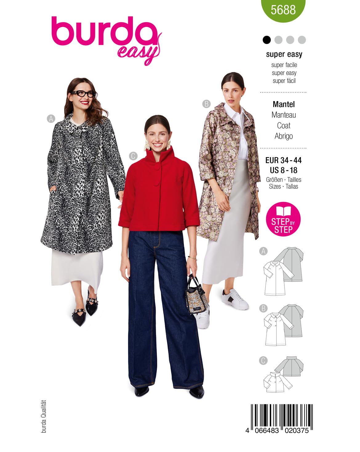 Cartamodello Burda 5978 gonna a balze 36 al 50 | Mondial Tissus