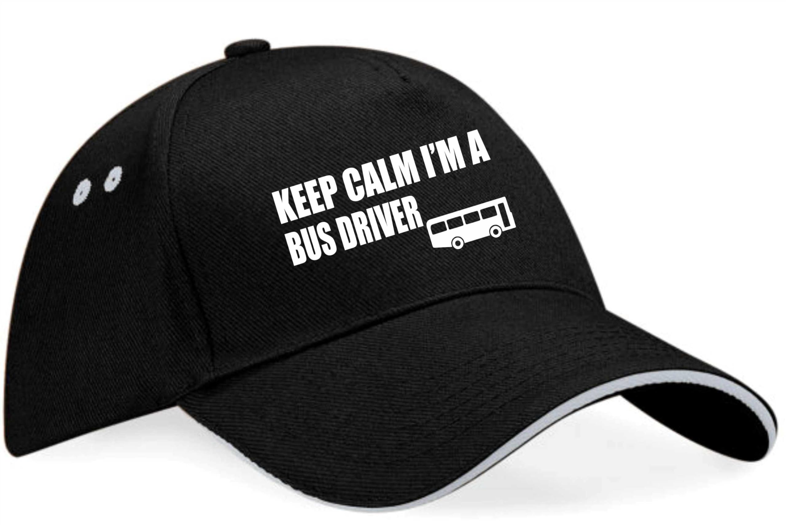 Print4U Keep Calm I'm Bus Driver Baseball Cap Funny Birthday Gift Men & Ladies Black