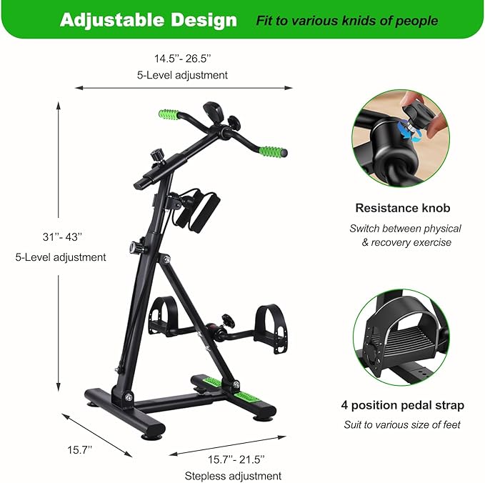 Pedal Ejercitador para Seniors, Entrenamiento de Brazos y Piernas miniatura 4