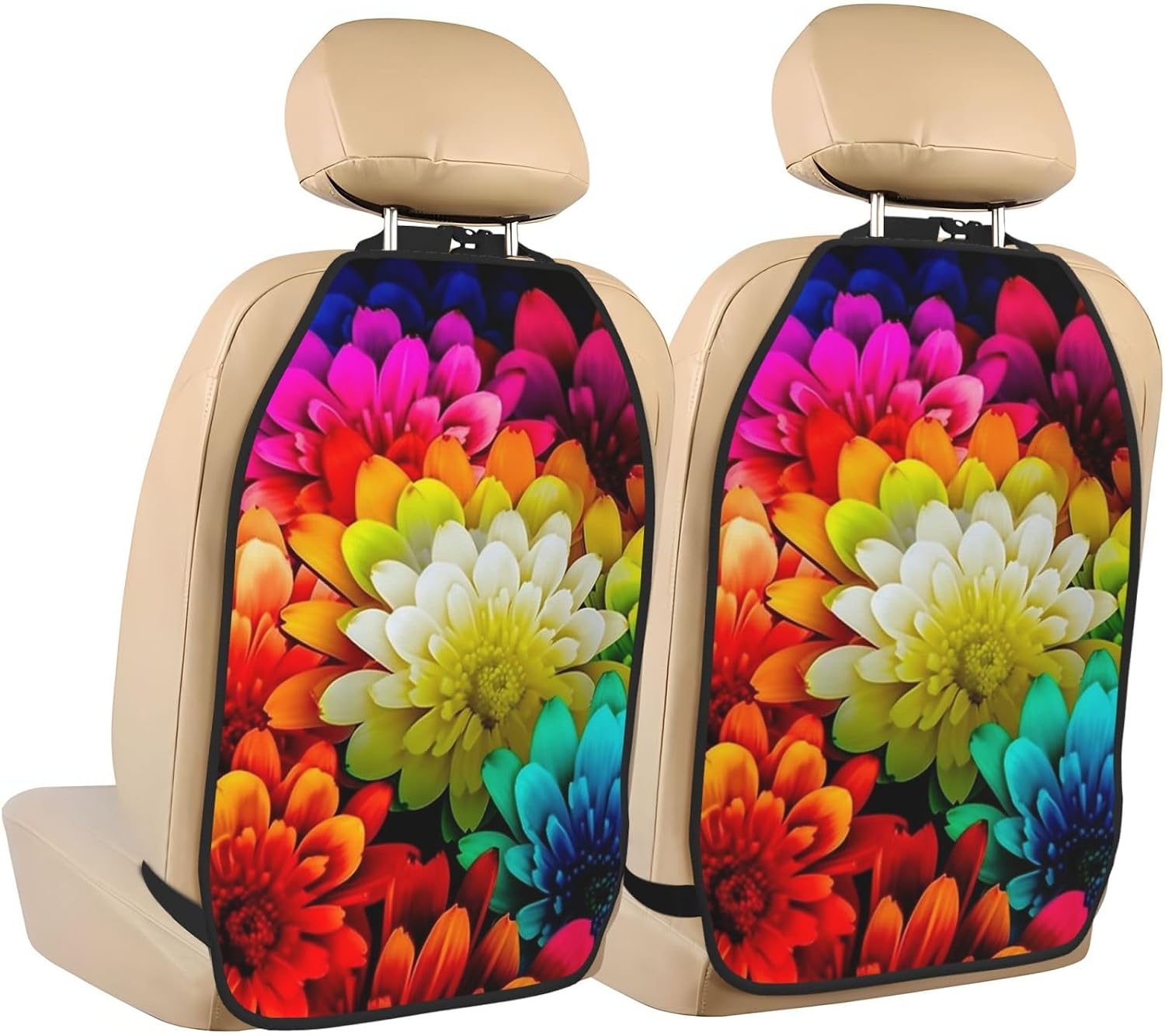 2 Pack Kick Mat Back Seat Protector Car Back Seat Cover For Kids Feet