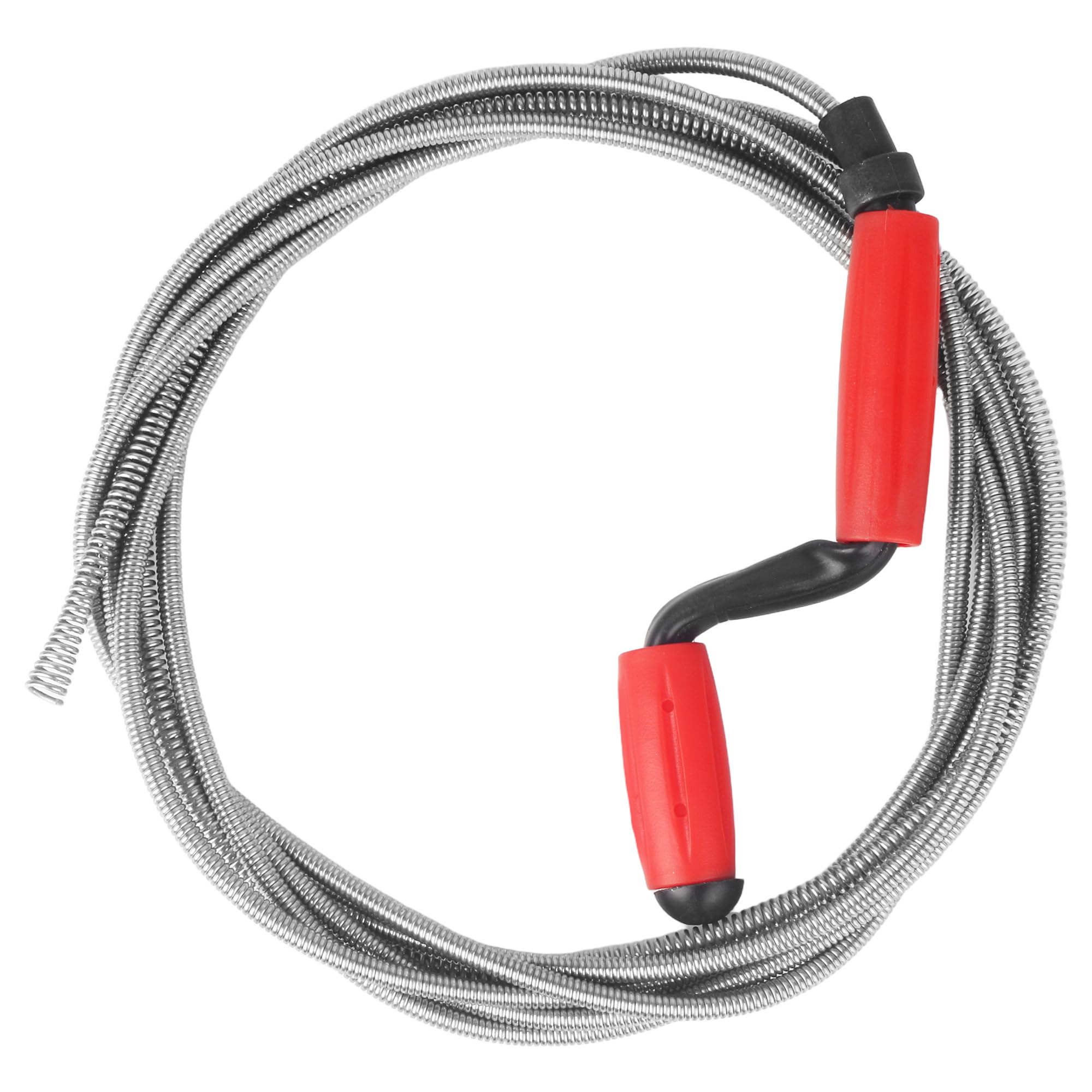 Sonda Sturatubi 5 m x 6 mm, Molla Sturatubi con Manovella, Stura Lavandini e Scarichi, Coclea per Pulizia Tubi di Cucina e Bagno