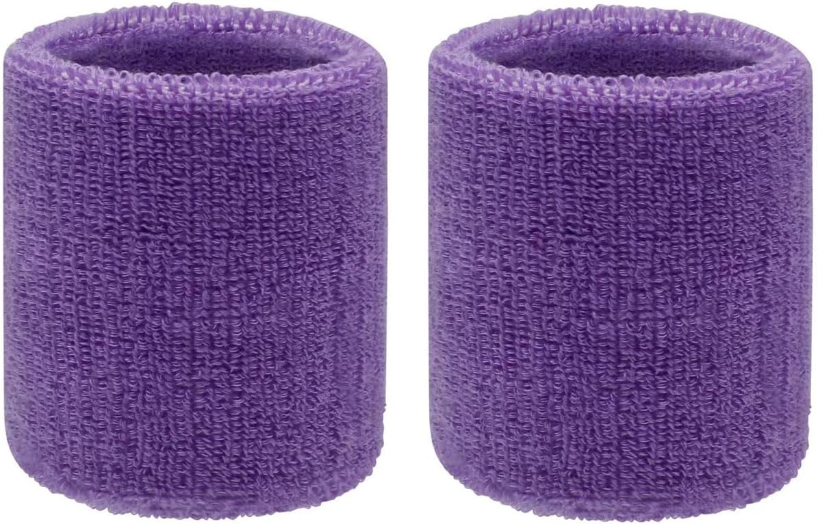 Sweatbands Sports Wristbands for Kids and Women - 3 inch Elastic Athletic Wrist Bands for Tennis, Basketball, Running, Working Out