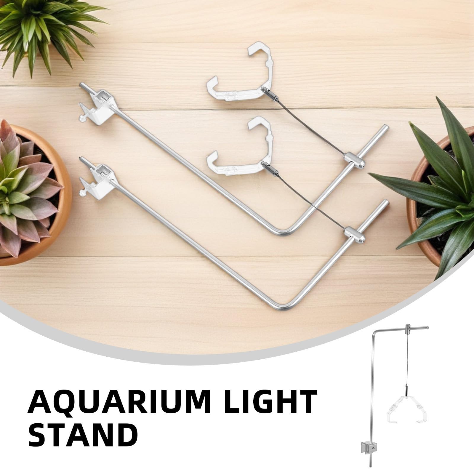 4 Stück Aquarium Lampenhalterung Verstellbar aus Aluminiumlegierung