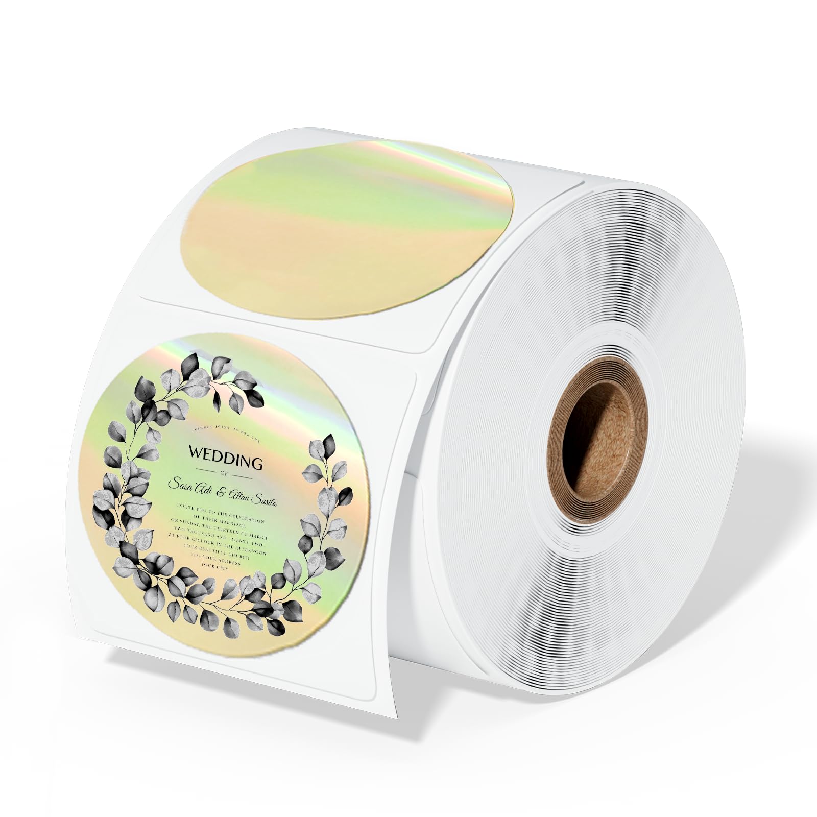 PhomemoPhomemo 2" Golden Reflective Thermal Labels for 4x6 Shipping Label Printer - 400 Labels Commercial Grade Round Stickers Roll for Custom Stickers Personalized & Business Logo - Small Business Supplies