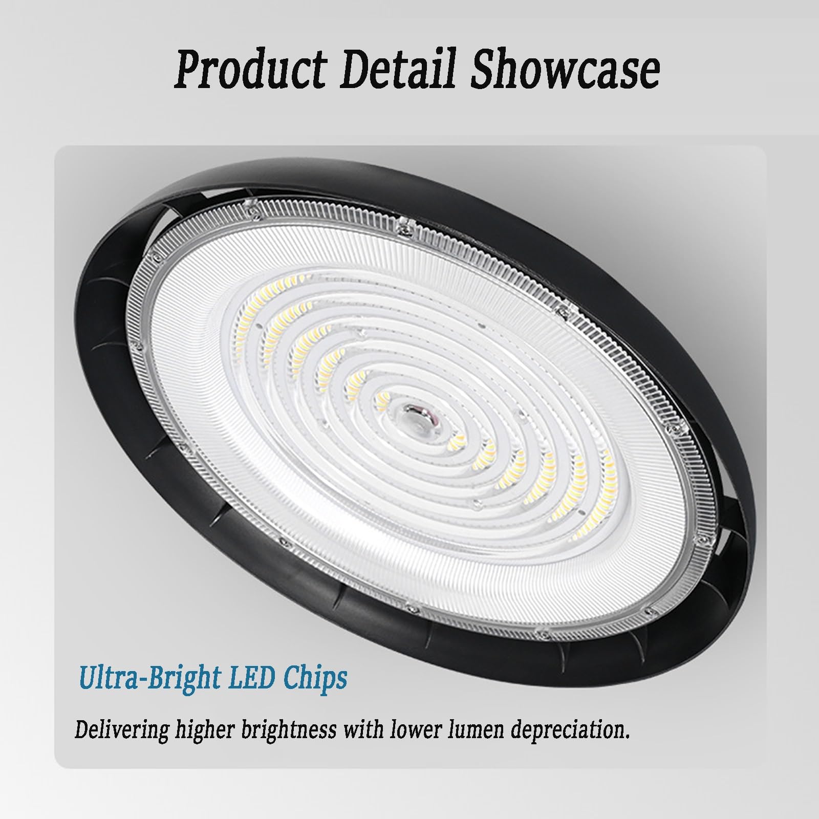 200W UFO LED High Bay Light with 3 CCT 8 Pack High Efficacy 150 LM W AC100-277V Factory — view 7
