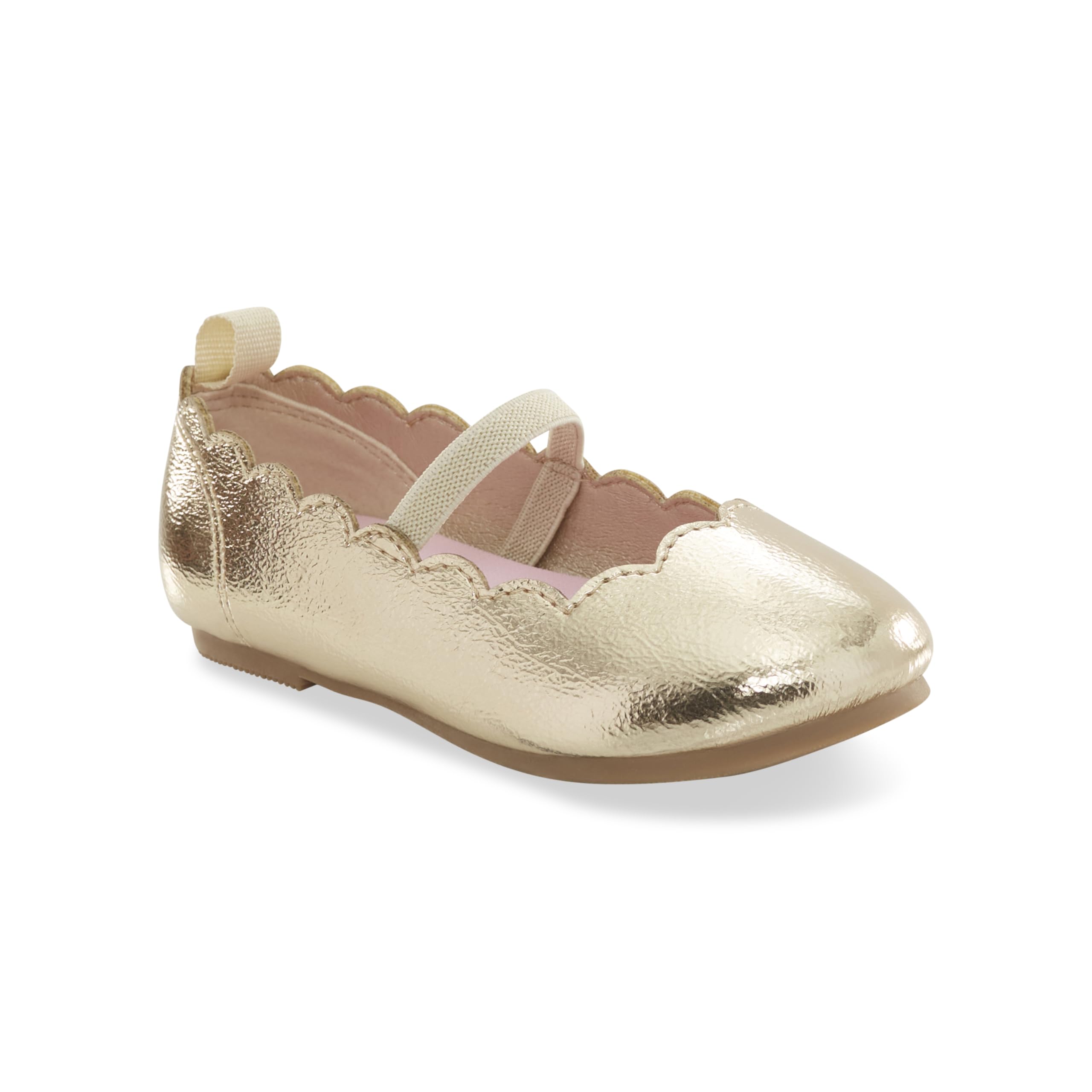 Carters MORA Ballet Flat, Gold, 2 US Unisex Little Kid