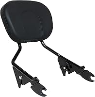 Vista 2 de YHMOTO - Respaldo trasero desmontable para acompañante, compatible con Harley Davidson Touring Street Glide Road King Electra Glide 2009-2025 (negro)