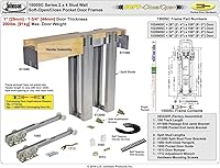 Vista 6 de Johnson Hardware 1500 Serie de cierre suave grado comercial Marco de puerta de bolsillo para pared de montantes de 2x4 (71 cm x 203 cm)