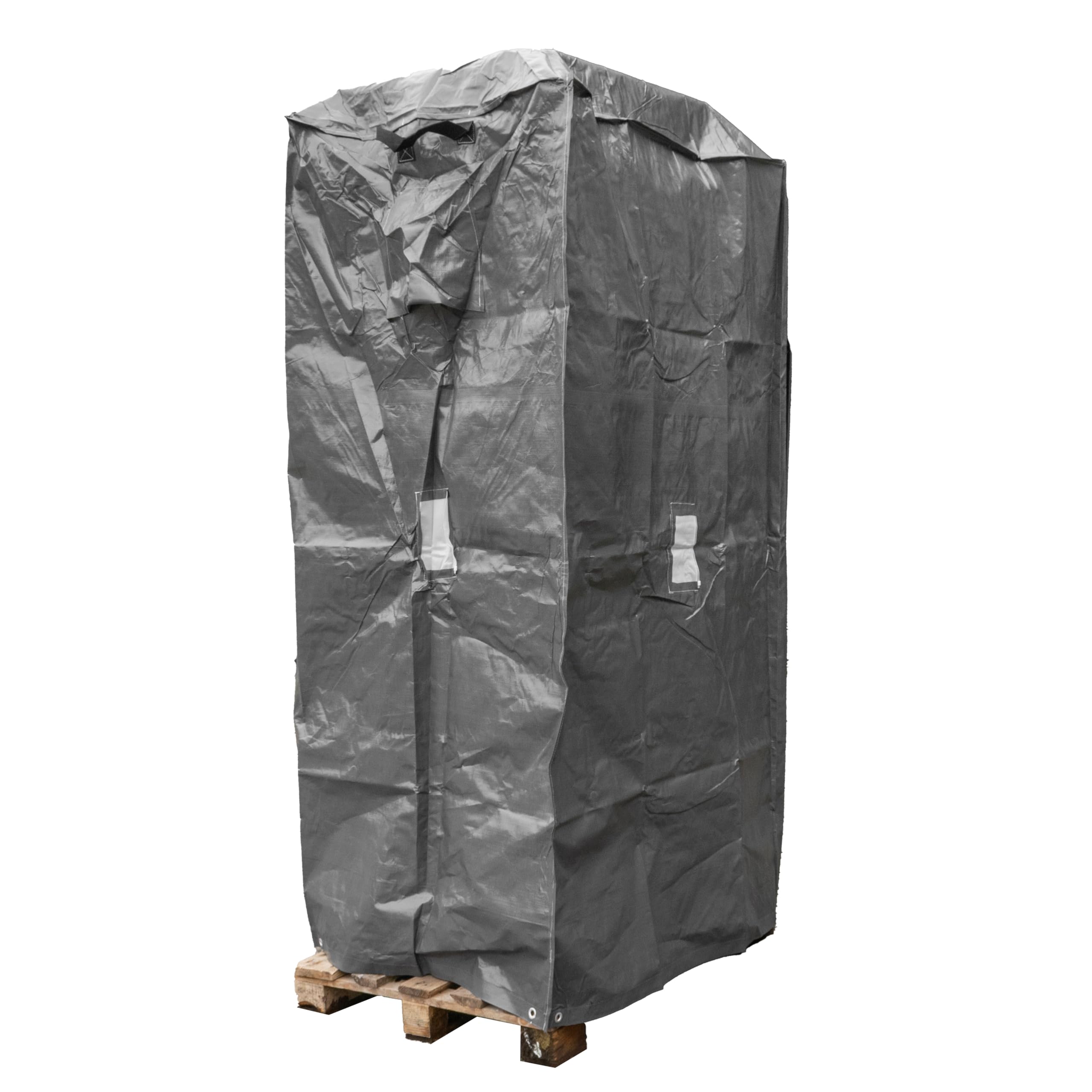 Pallet Cover Tarp Bag Heavy Duty Protecting Storage Cargo Protector 200gsm Waterproof Industrial Secure Ventilated Reusable Strong (L (1.3M X 1.3M X H2.2M))