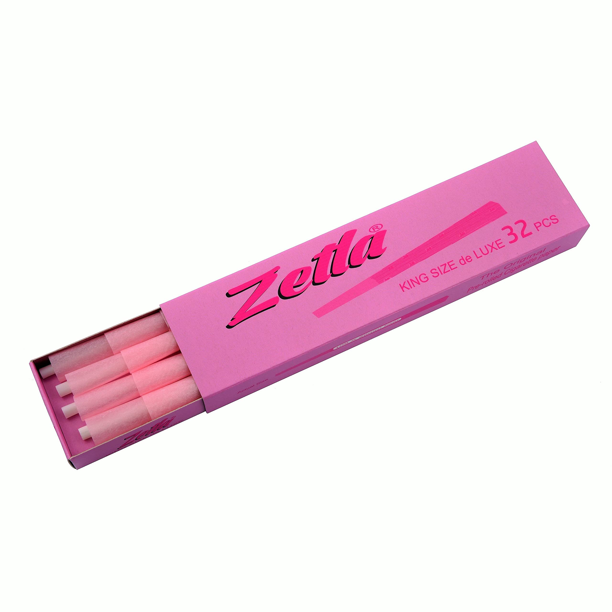 Zetla 32 - Cones Pink King Size - wstępnie skręcone rurki - stożkowe tuby z filtrem (109 x 26 mm) - Joint Cones King Size - wstępnie skręcone papierowe