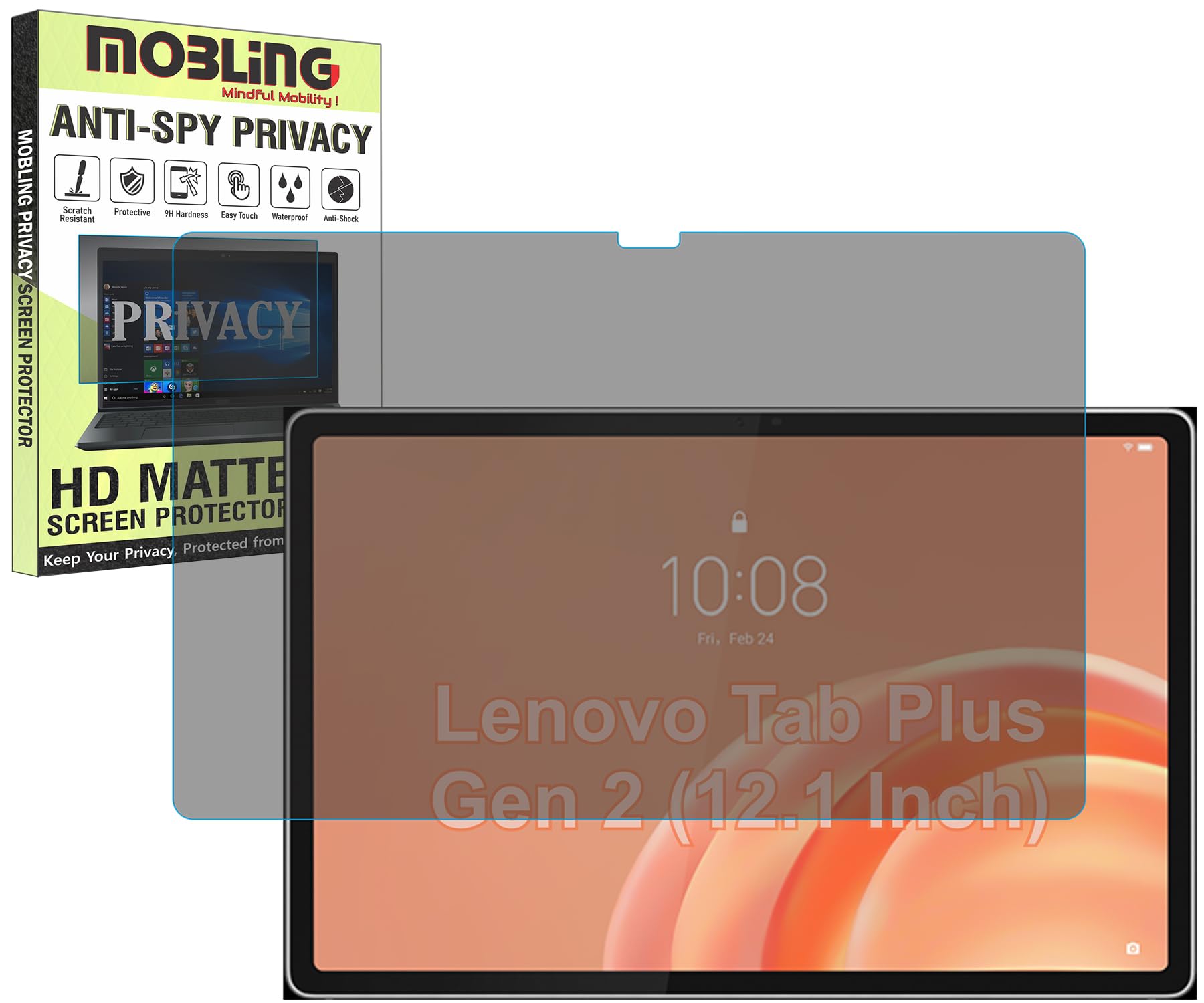 Privacy Matte Anti Spy Screen Guard Compatible With Lenovo Tab Plus Gen 2 / Lenovo Tab+ 2nd Gen 2026 (12.1 Inch Tablet) Anti Peep Screenguard Not a Tempered Glass Screen Protector-image-29