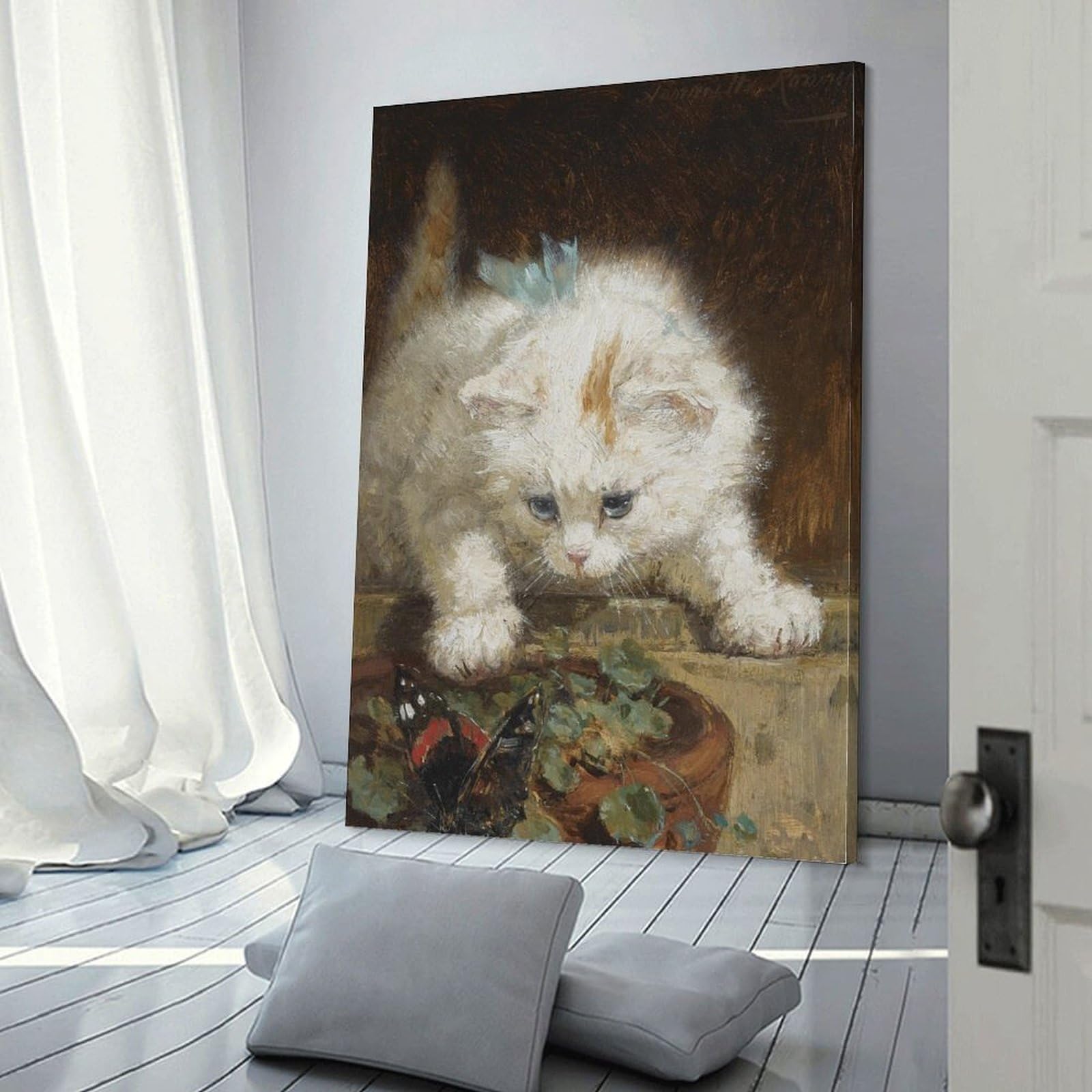 Henriette Ronner Knipヘンリエッタ・ロナー クニップ芸術家 誘惑 アートポスター ホーム装飾 アートパネル プリント キャンバス 壁アート 現代壁掛け 絵画 版画 芸術作品 インテリア24x36inch 60x90cm ホーム キッチン