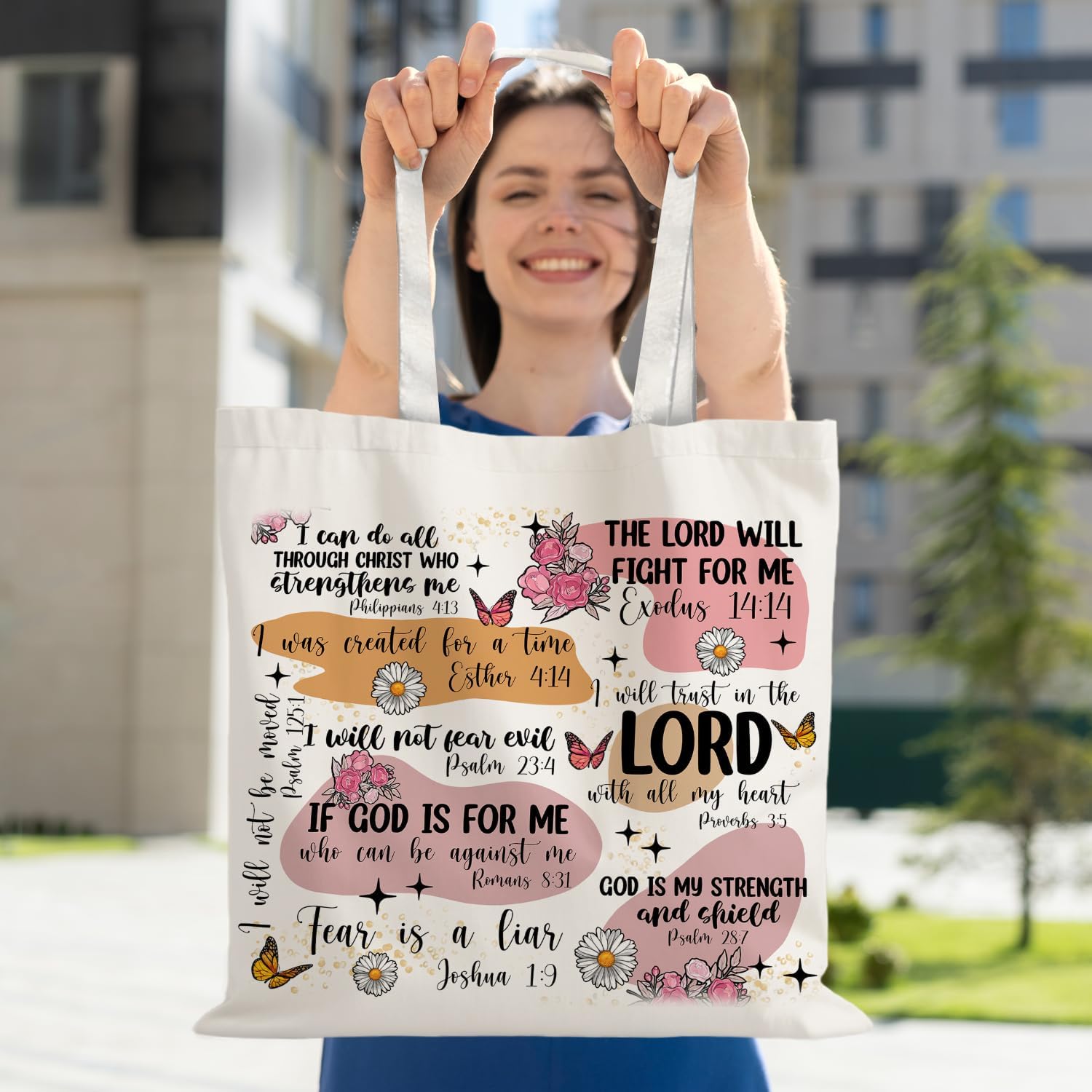 God Says You are Christian Canvas Tote Bags for Women, Inspirational Christian Gifts for Women - Image 2