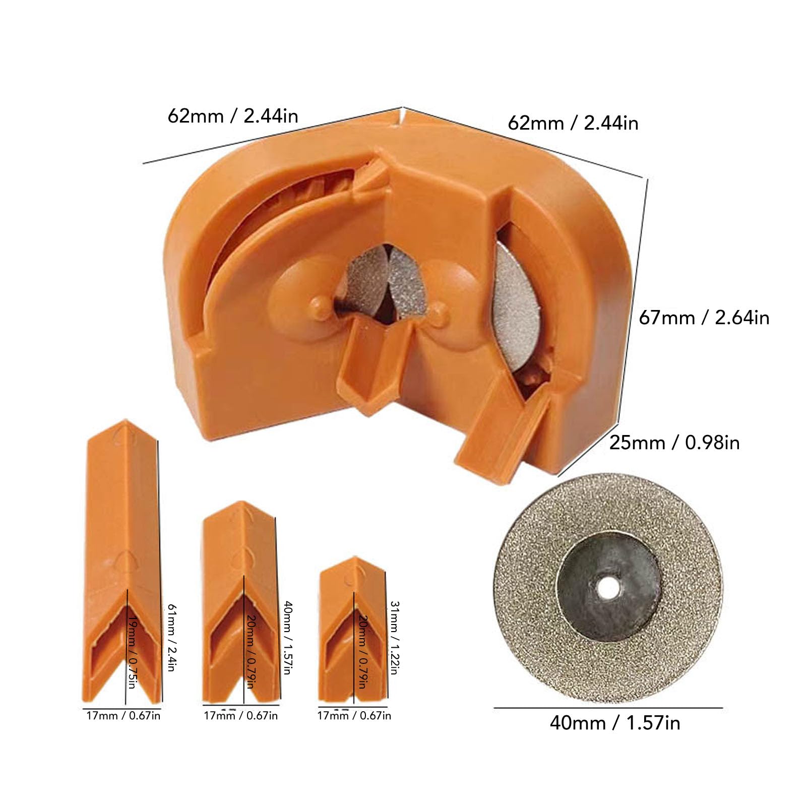 Affilatrice per punte da trapano, affilatrice multiuso per tutte le punte, affilatura rapida in 5 secondi, utensile per affilatura portatile per punte da trapano con 10 dischi e 3 utensili ausiliari