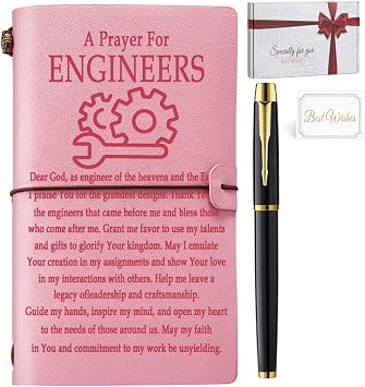 Engineer Gifts, Mechanical Engineering Gifts, Leather Journal Notebook Gift for Engineers New Licensed Passer Engineering Student Graduation Retirement Gift
