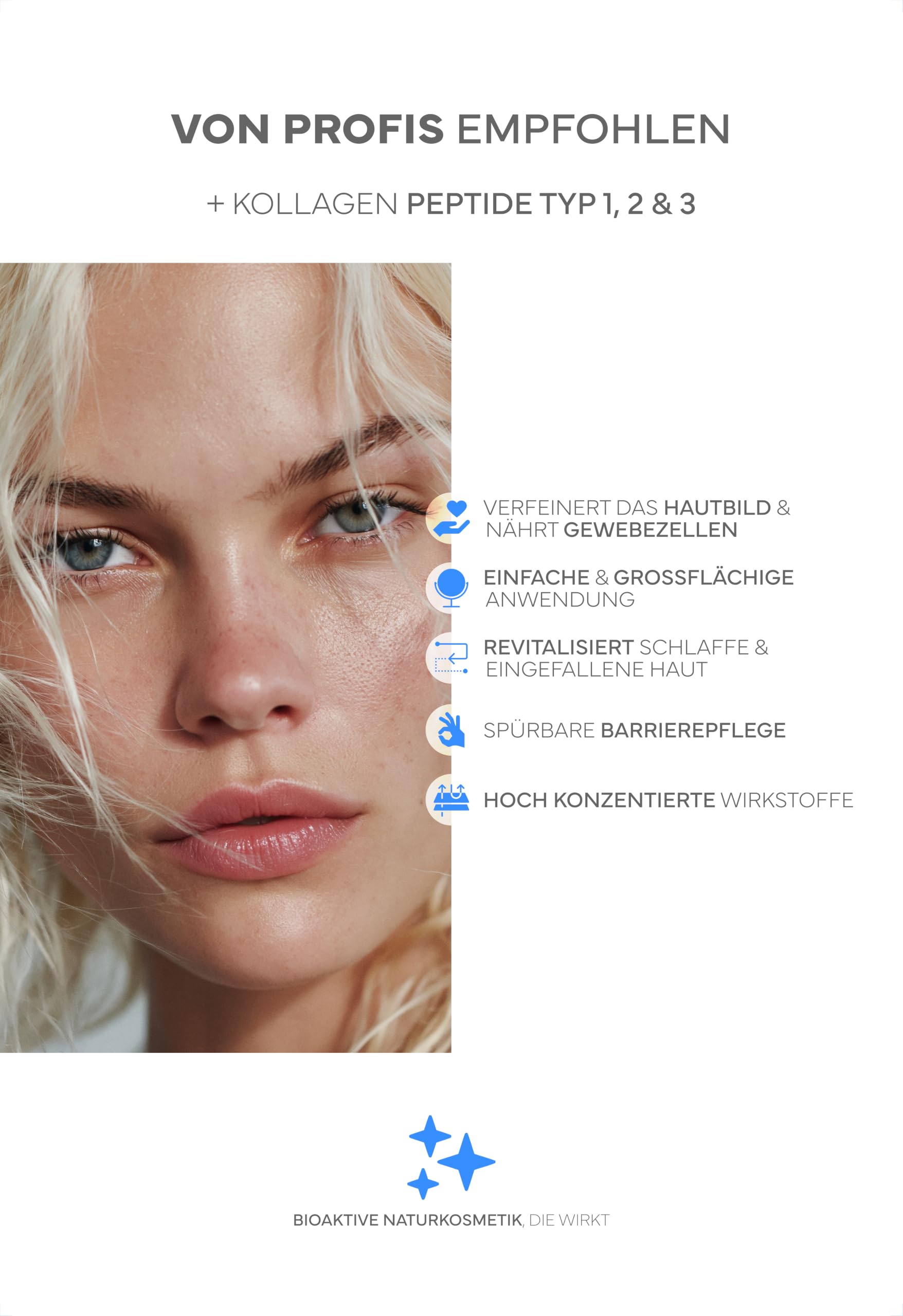 Peptide Serum Gesicht: Kollagen Serum + Hyaluron (Hyaluronic Acid), Niacinamid & 7 Peptiden (+Kollagen Typ 1 2 3; ohne GHK-Cu); Bei Falten & feinen Linien; Korean Skincare +5% hochdosierte Aminosäuren