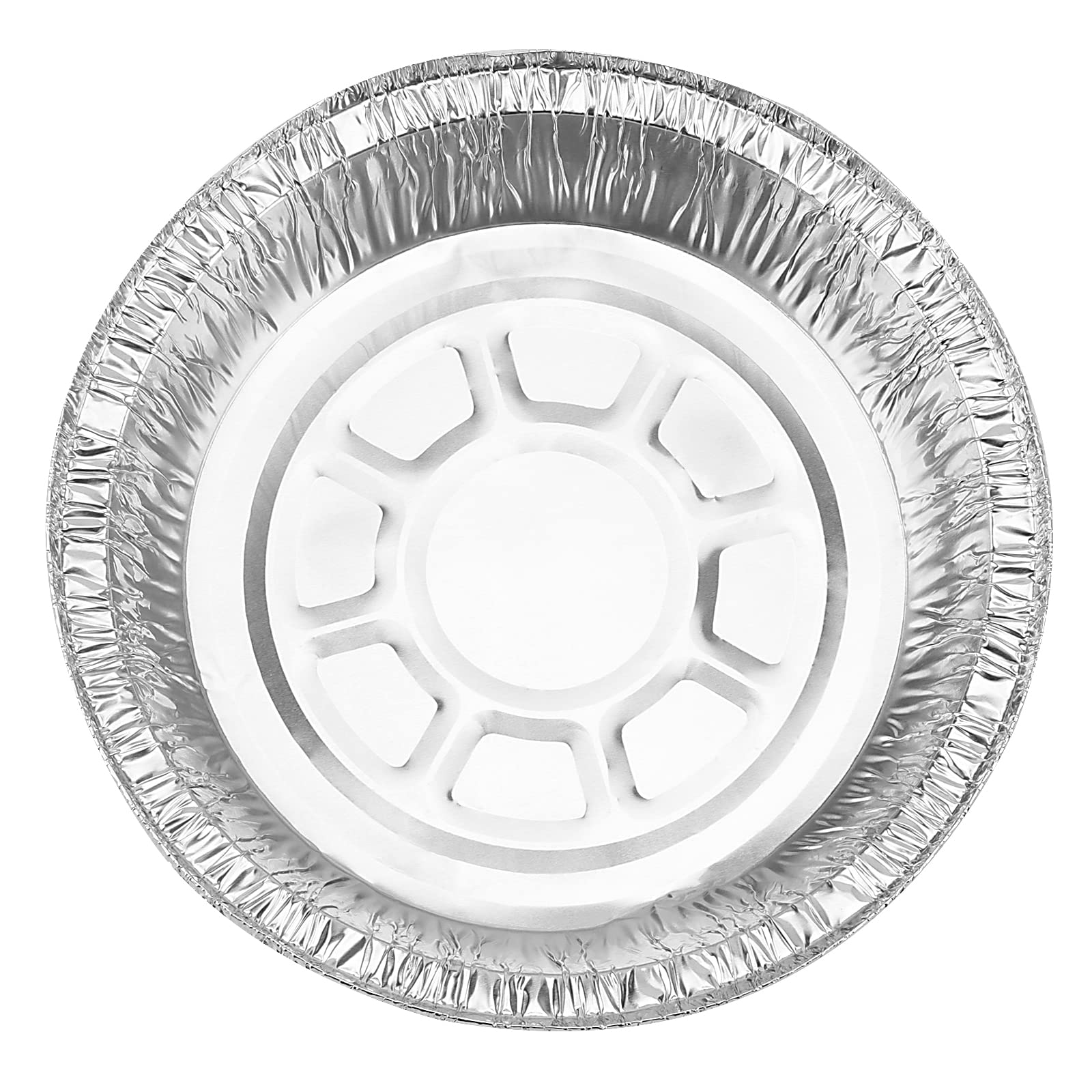 JEUIHAU Confezione da 40 vassoi rotondi in alluminio da 17,8 cm con coperchi, teglie per torte in alluminio, contenitori in alluminio per cottura, preparazione dei pasti, asporto, forno e congelatore