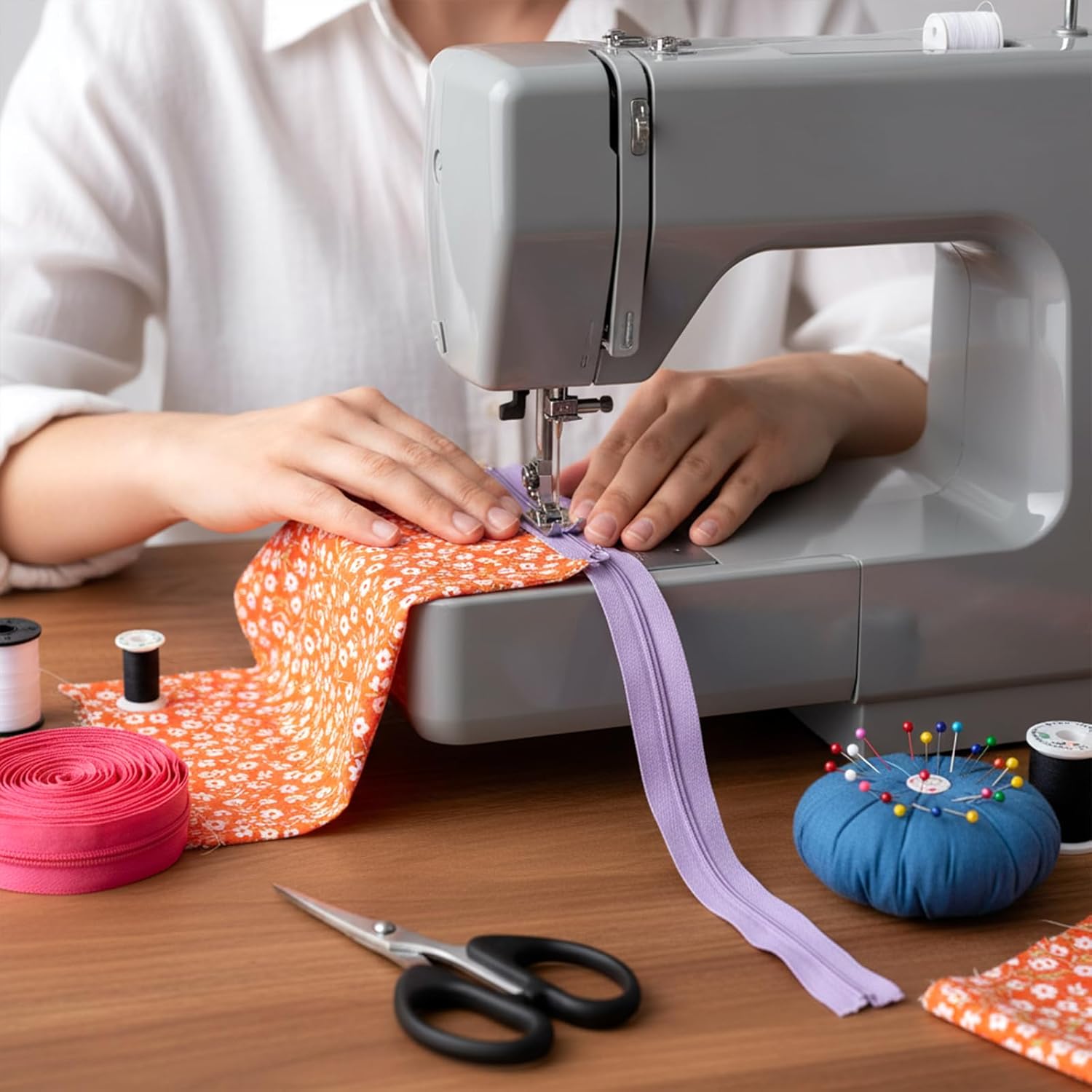 60 Yards 20 Colors #3 Coil Zippers with 200 Colorful Pulls, 1 Scissor, 1 Retractable Ruler, Continuous Zipper Tape, Colorful Coil Zipper by The Yard for DIY Sewing Crafts Clothes Bag Purse Making