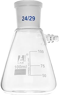 EISCO Buchner Filtering Flask, 100ml - Socket Size 24/29 - Interchangeable Joint - Side Arm - Borosilicate Glass