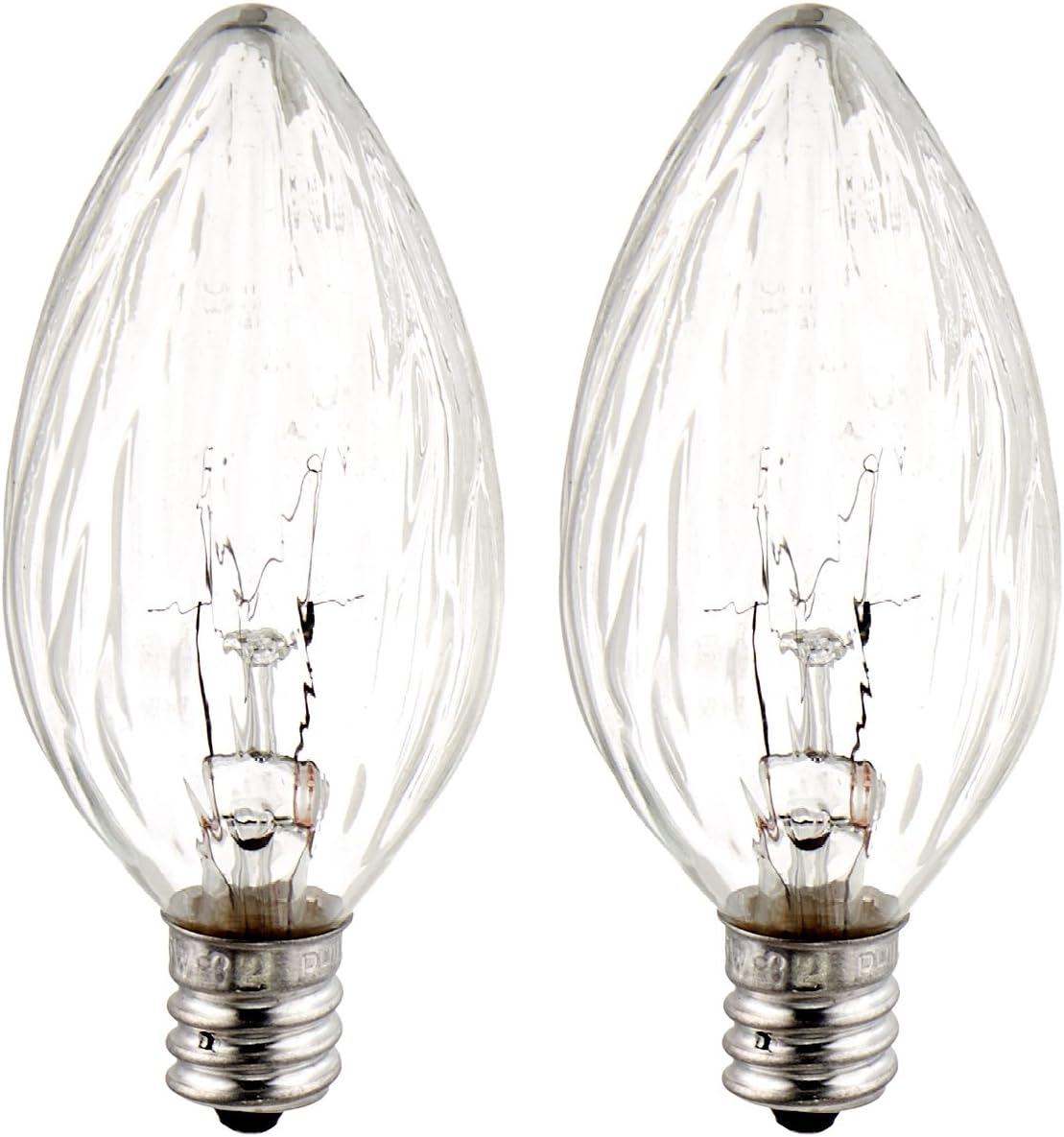 GE Crystal Clear Blunt Tip Decorative Light Bulbs (15 Watt), 105 Lumen, Candelabra Light Bulb Base, 2-Pack Chandelier Light Bulbs