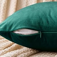 Vista 20 de EMEMA Paquete de 2 fundas de almohada de terciopelo, decorativas, cuadradas, suaves, sólidas, para sofá, dormitorio, silla o automóvil, 18 x 18 Gris