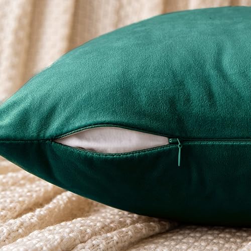 Miniatura 3 de EMEMA Paquete de 2 fundas de almohada cuadradas de terciopelo para Navidad, fundas de almohada cuadradas y suaves para sofá, dormitorio, silla y