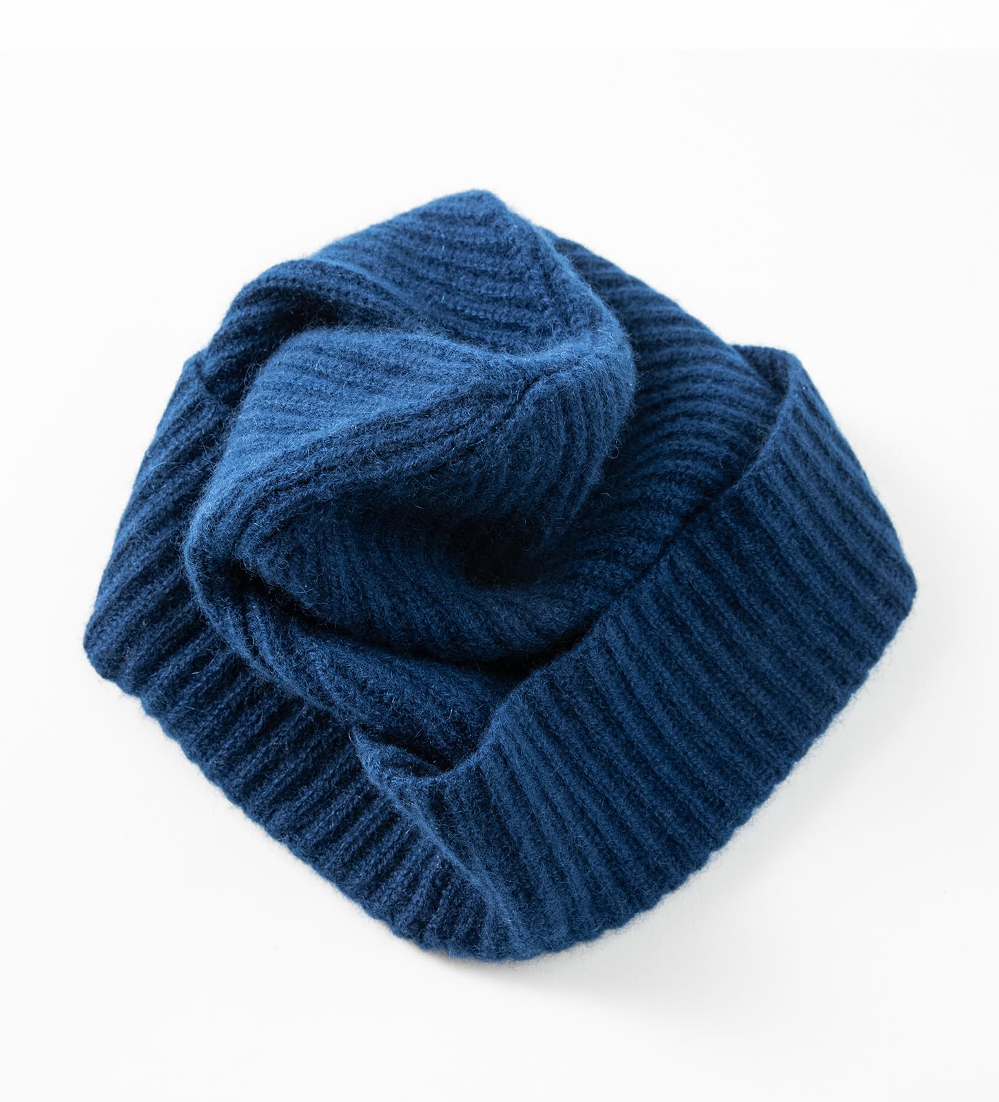 Villand Gorro acanalado 100% cachemira con puños para hombre, gorro de esquí de invierno ultra suave para hombre