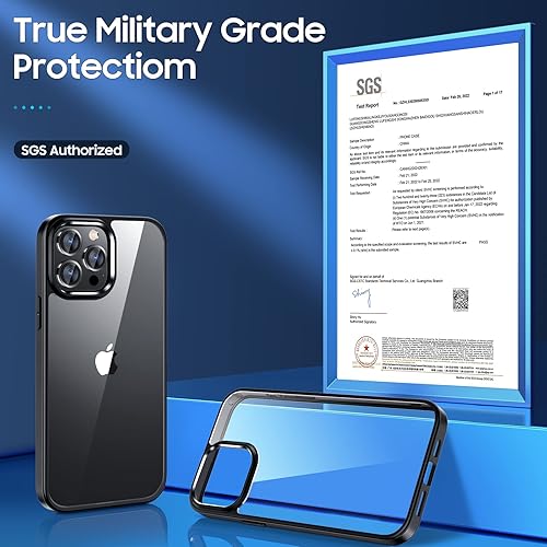 Miniatura 4 de UniqueMe Funda de 6.7 pulgadas con diseño 5 en 1 para iPhone 13 Pro Max, 2 protectores de pantalla de vidrio templado + 2 protectores de lente de