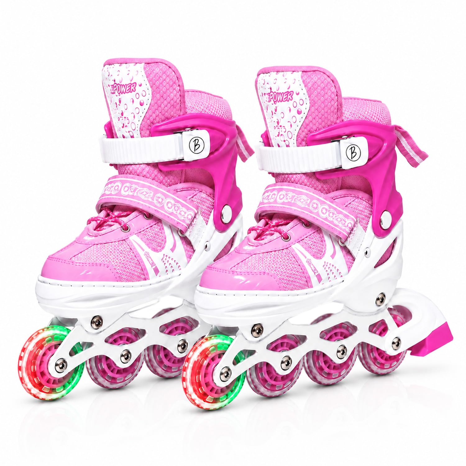 CRAE Kids Inline Skates with 4 Wheels | Adjustable Roller Skate Shoes for Boys & Girls | Comfortable & Durable Skating Shoes | 1 Pair | Size 3–5 UK | SP014_Pink.-image-27