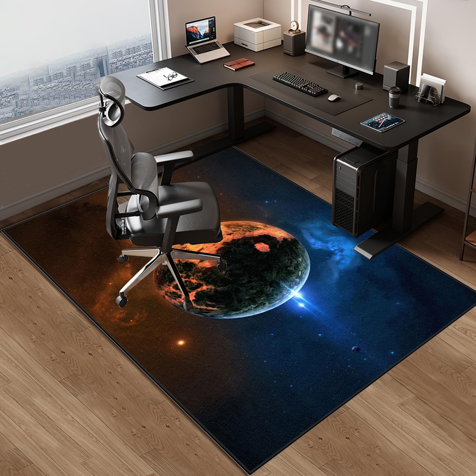 80 x 160 cm Gaming bürostuhl unterlage, Schreibtischstuhl Unterlage Teppich, Bodenschutzmatte Bürostuhl, Schutzmatte für Laminat, Bürostuhl Matte, Bodenschutz für Harte Böden Parkett Rollstühle