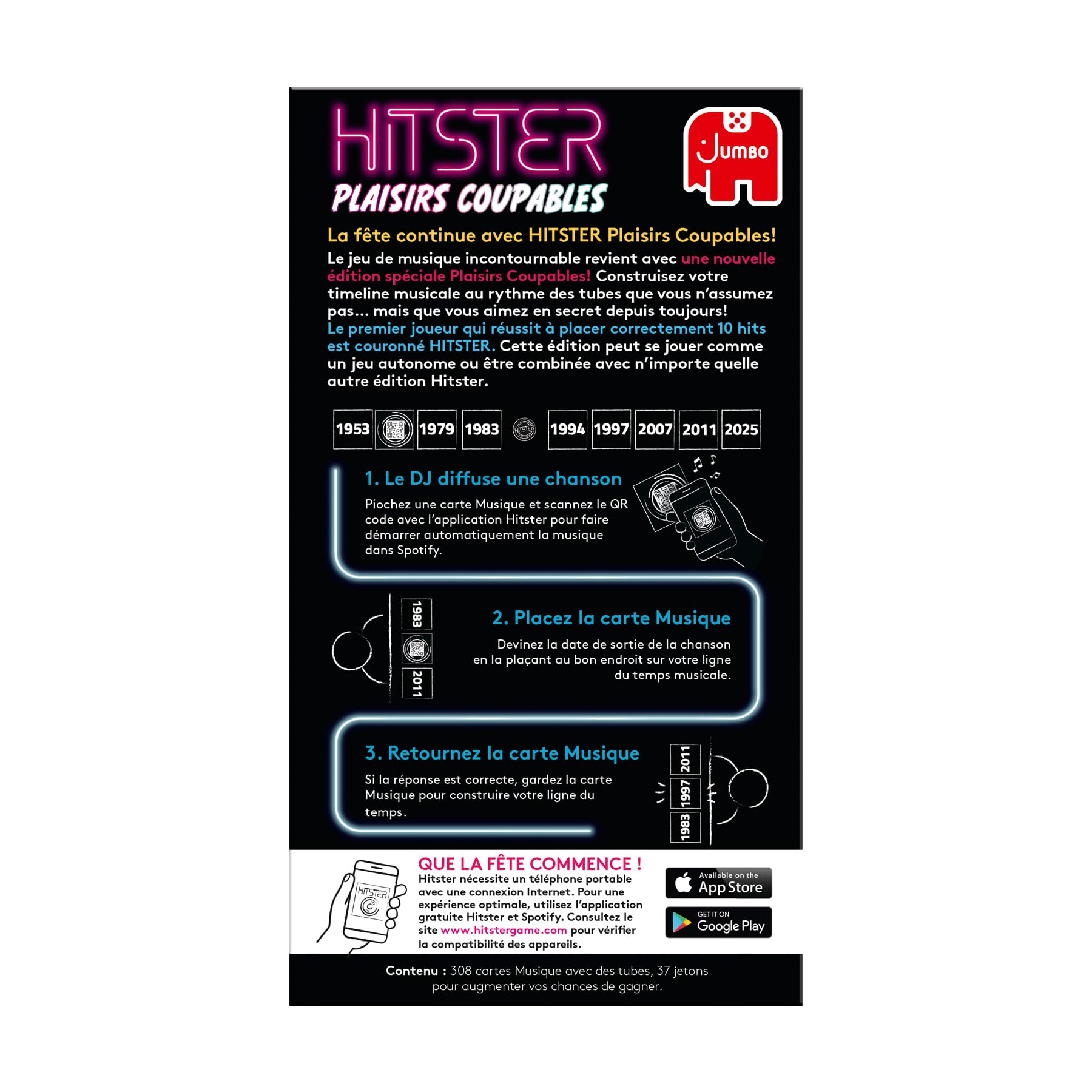 Hitster Plaisirs coupables – Jeu de société et d’Ambiance Musicale – Jeu Adultes – Redécouvrez 100 Ans de Hits musicaux – A Jouer en Famille et Entre Amis – 2 à 10 Joueurs – Dès 16 Ans