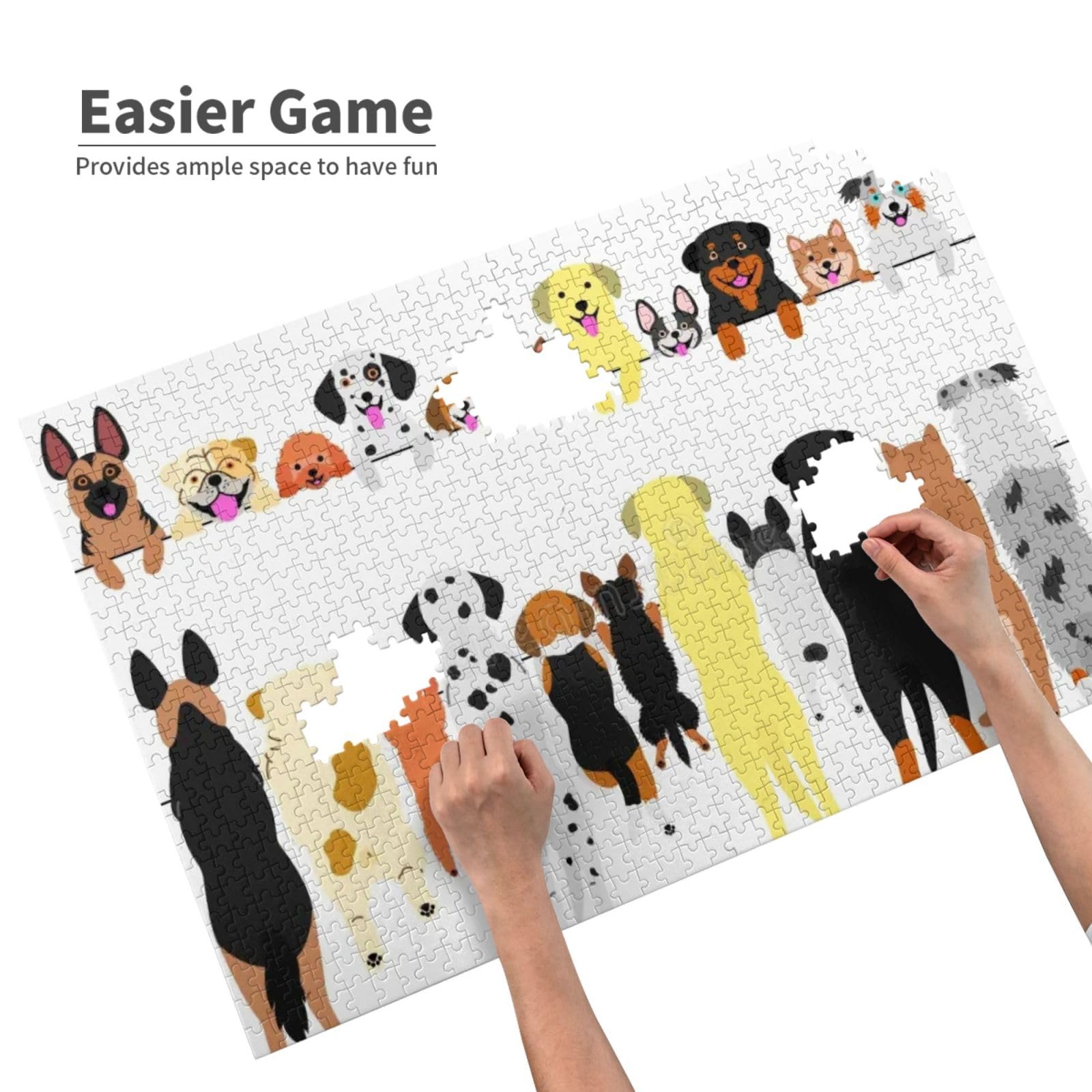 Amazon.co.jp: 小さな犬 かわいい 面白い 犬柄 木製絵パズル 1000