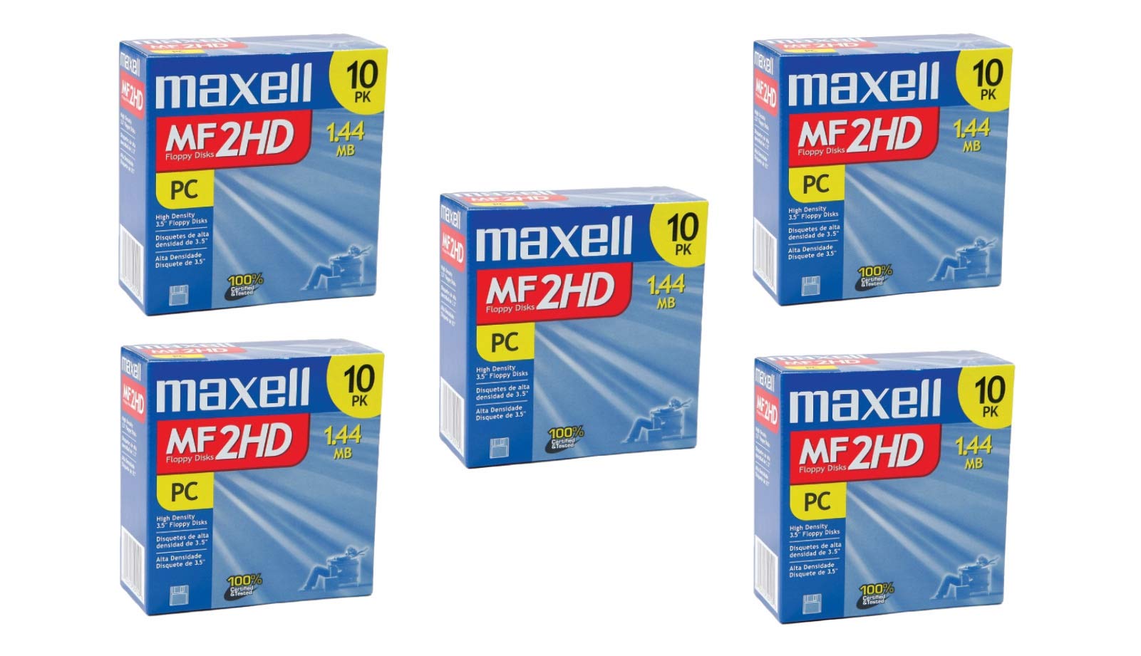Maxell MF 2HD - 50 x Disquettes - 1.44 Mo - PC - Support de stockage