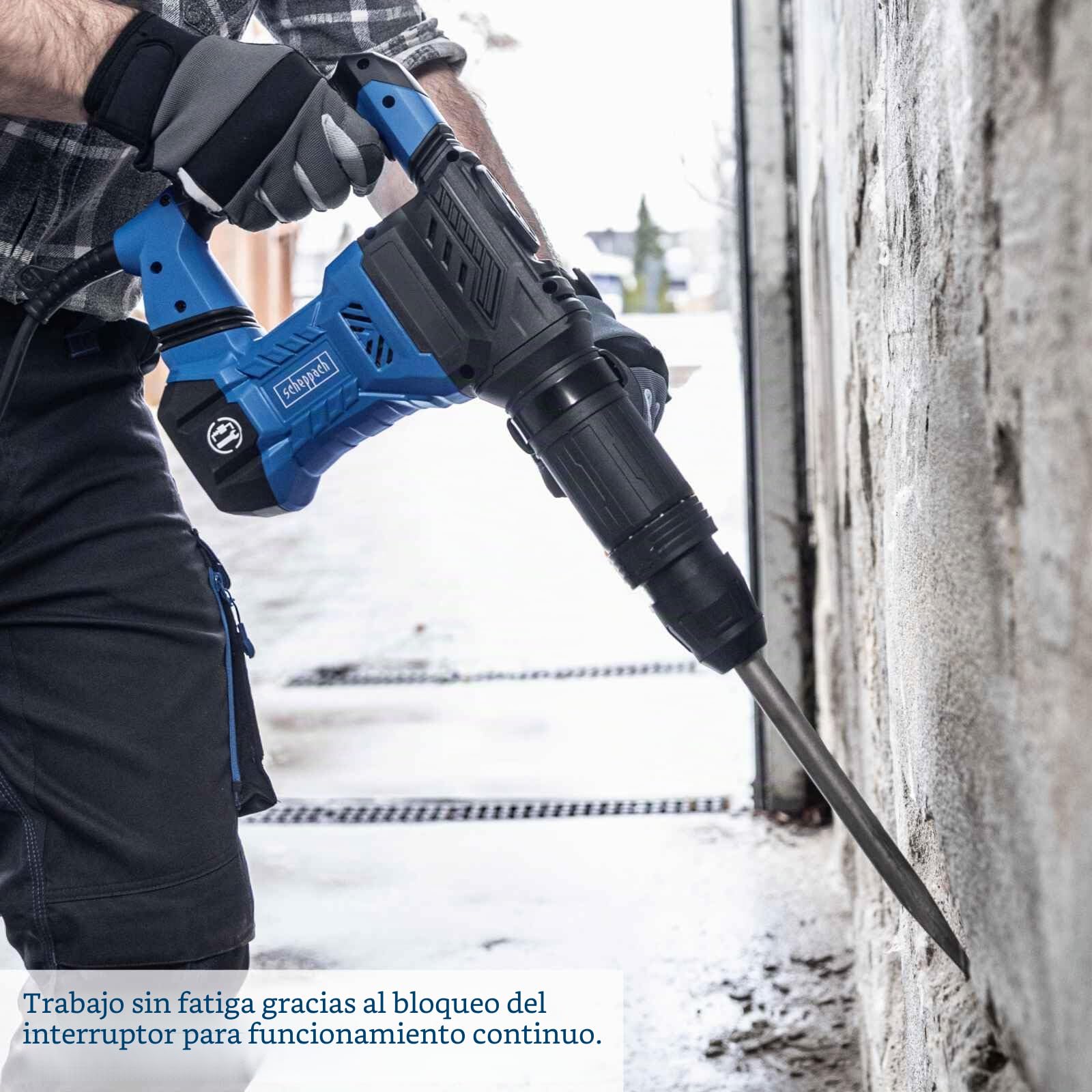 Scheppach AB1500x Concrete Hammer | 20J Impact Force | 1300W Power | SDS-Max | 4100 BPM | 6kg Light | Includes Pointed and Flat Chisel and Case