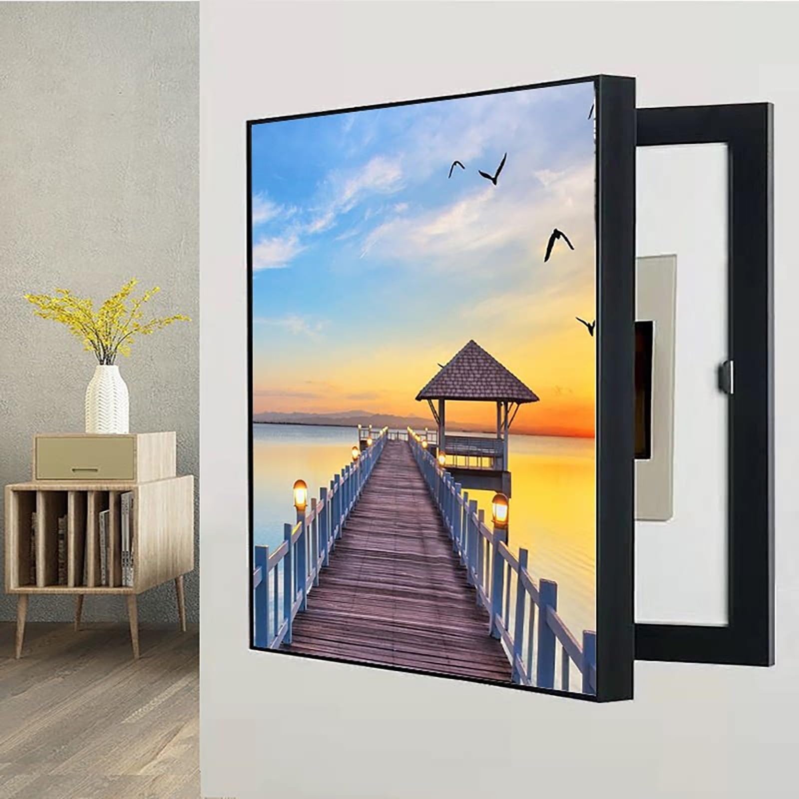 Cache décoratif pour tableau électrique en PS Y Right 15.7x23.6IN pour maison