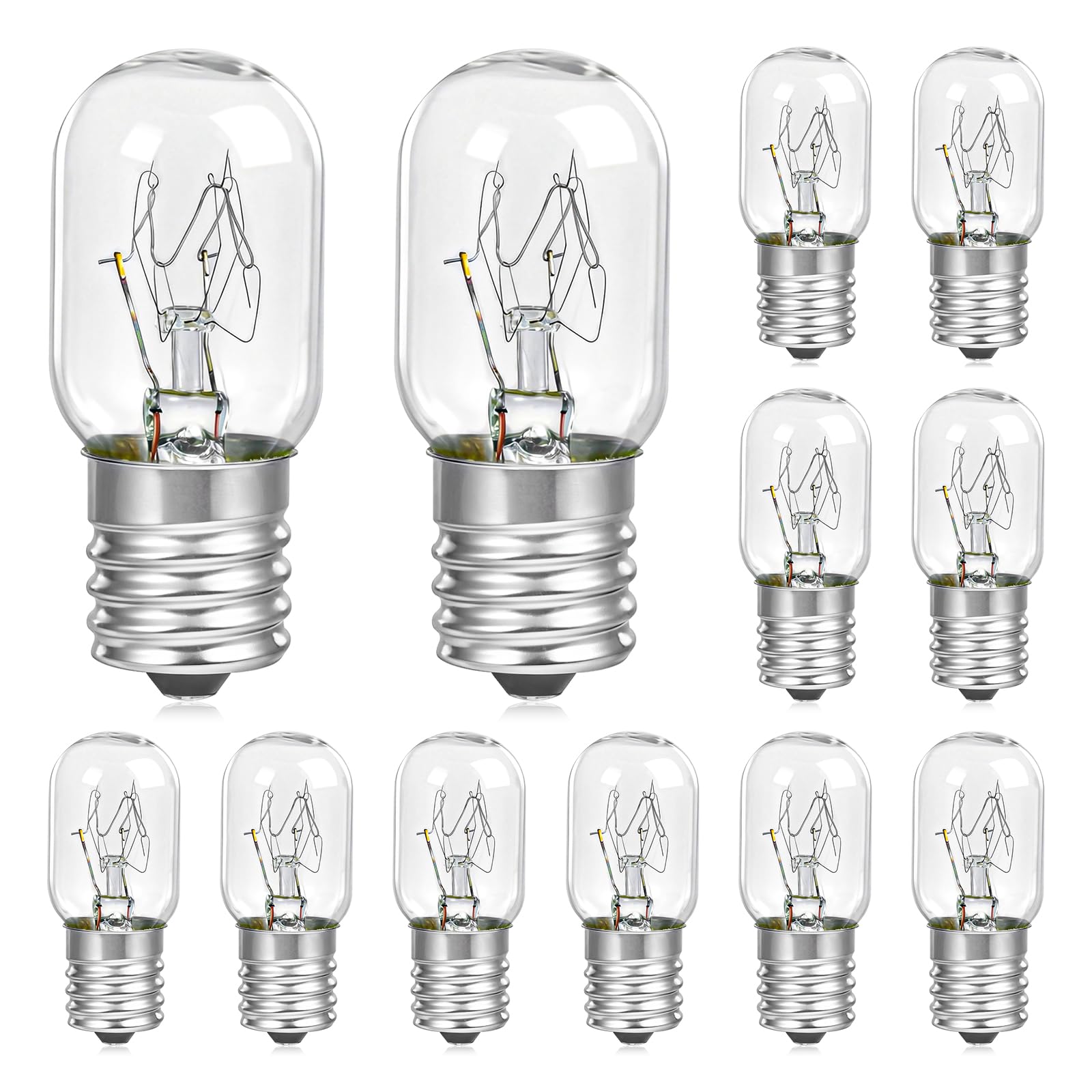 Photo 1 of 12 Pcs 5015-6 Light Bulbs Replacement for Lava Lamp Bulb 5015-6 15 Watt, E17 Base T7 120V Appliance Bulb for 11.5" Lava Lamps and Glitter Lamps, Incandescent Lamp