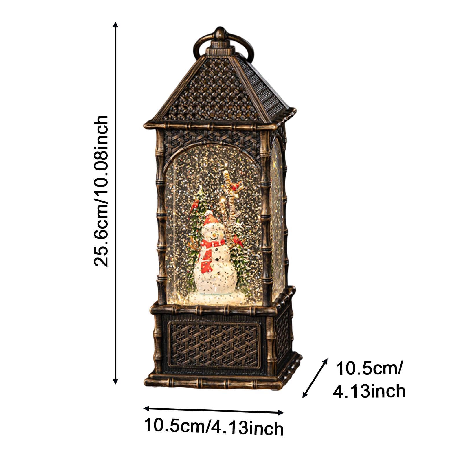 Carillon natalizio con scatola musicale leggera Decorazione natalizia Arte Regalo portatile Lampada a Ornamento per negozi di matrimoni, caffè